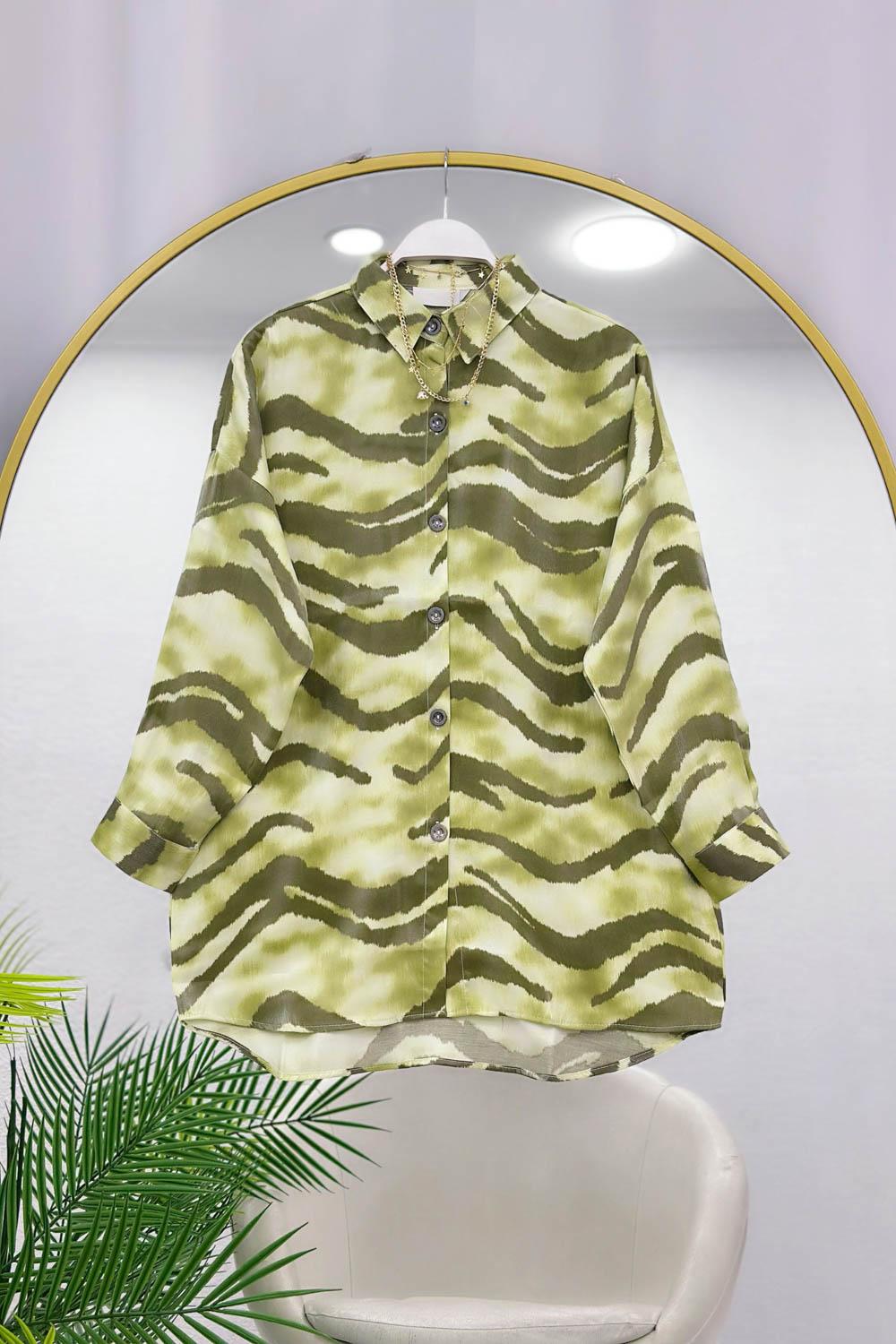 MODERN DESEN OVERSİZE KADIN GÖMLEK 