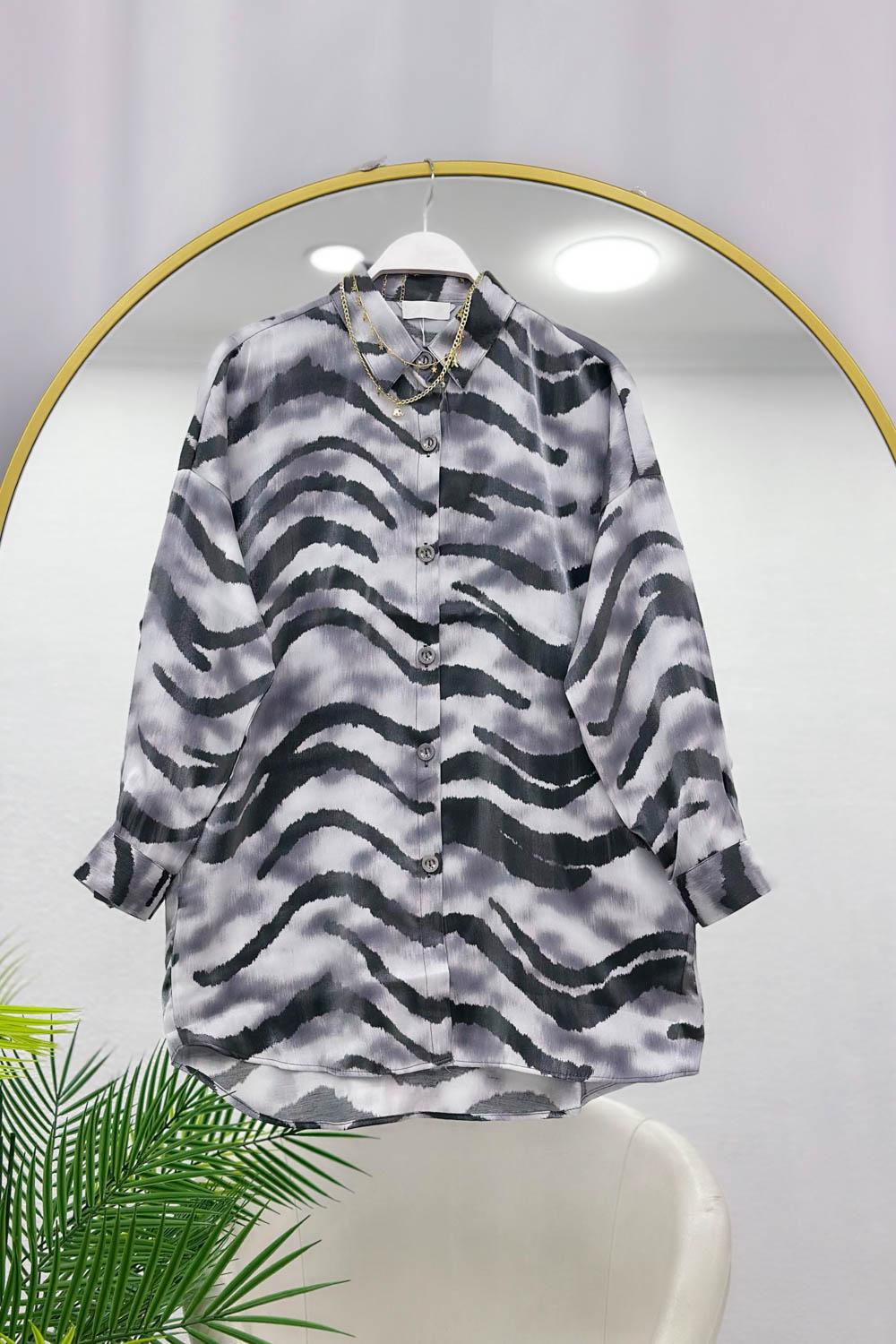 MODERN DESEN OVERSİZE KADIN GÖMLEK