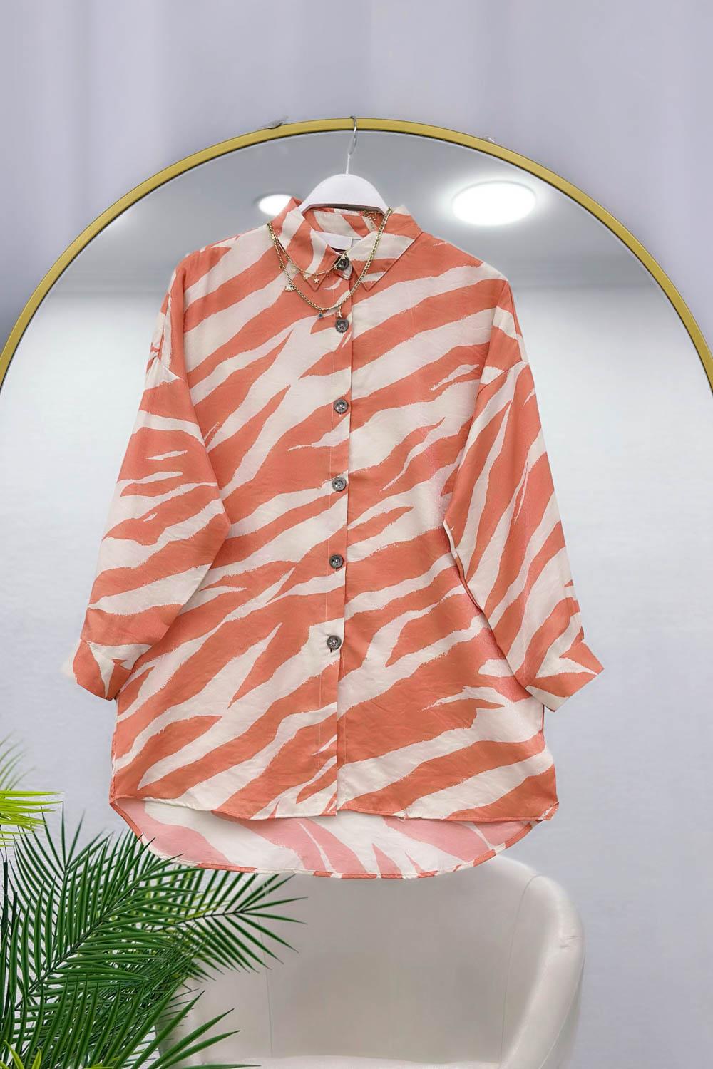 MODERN DESEN OVERSİZE KADIN GÖMLEK