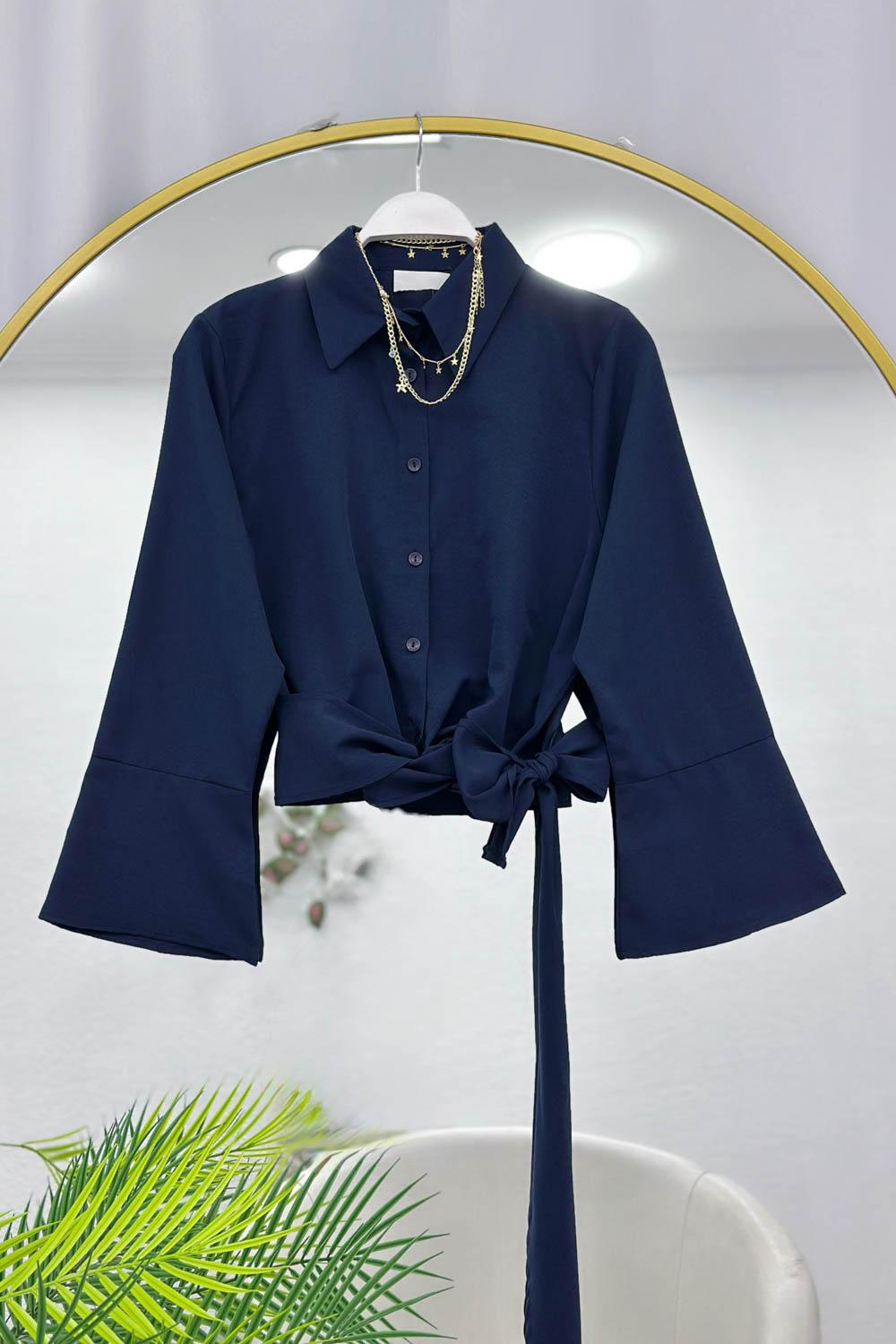 ÖNDEN BAĞLAMALI GÖMLEK