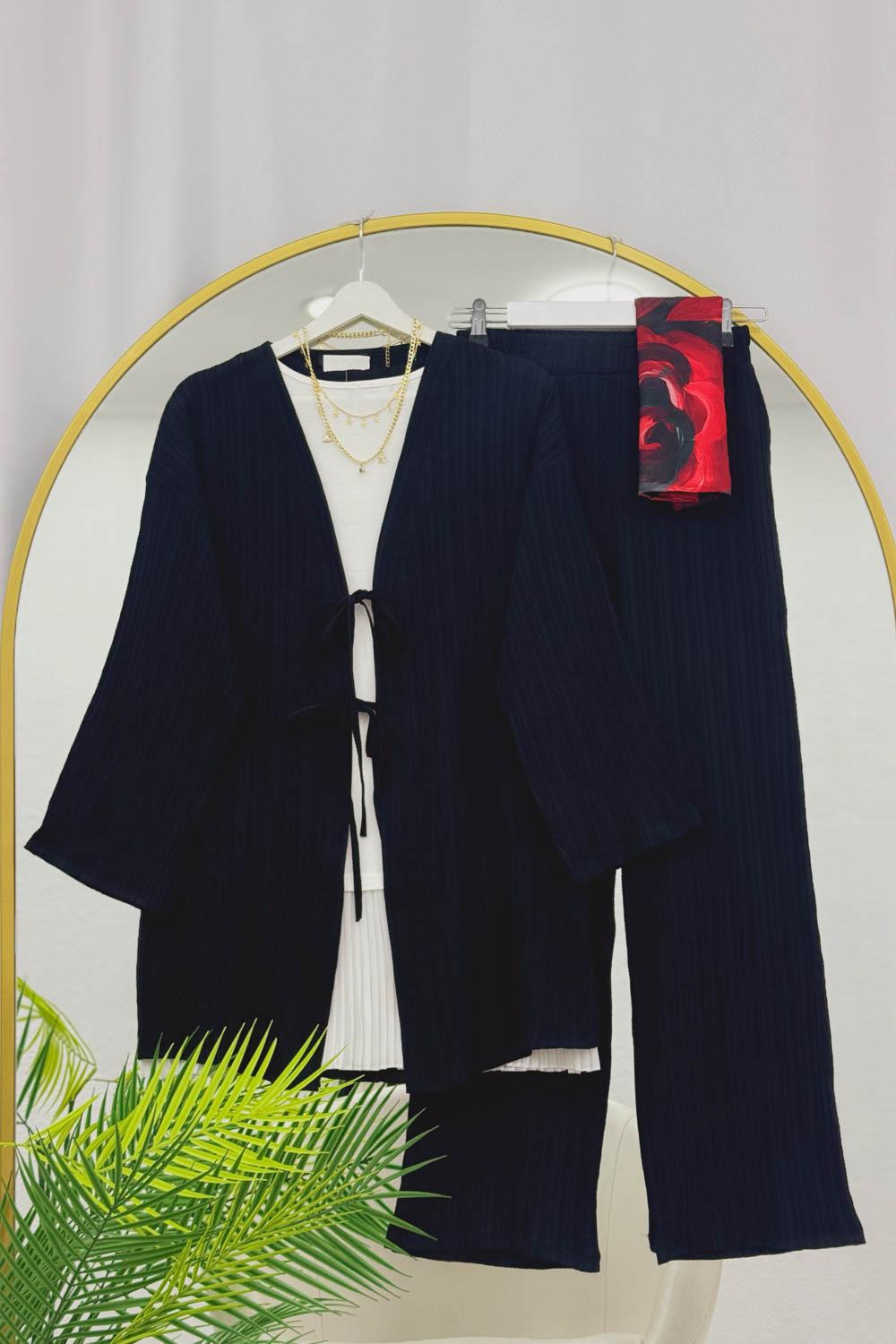 FİYONK BAGLAMALI KİMONO TAKIM