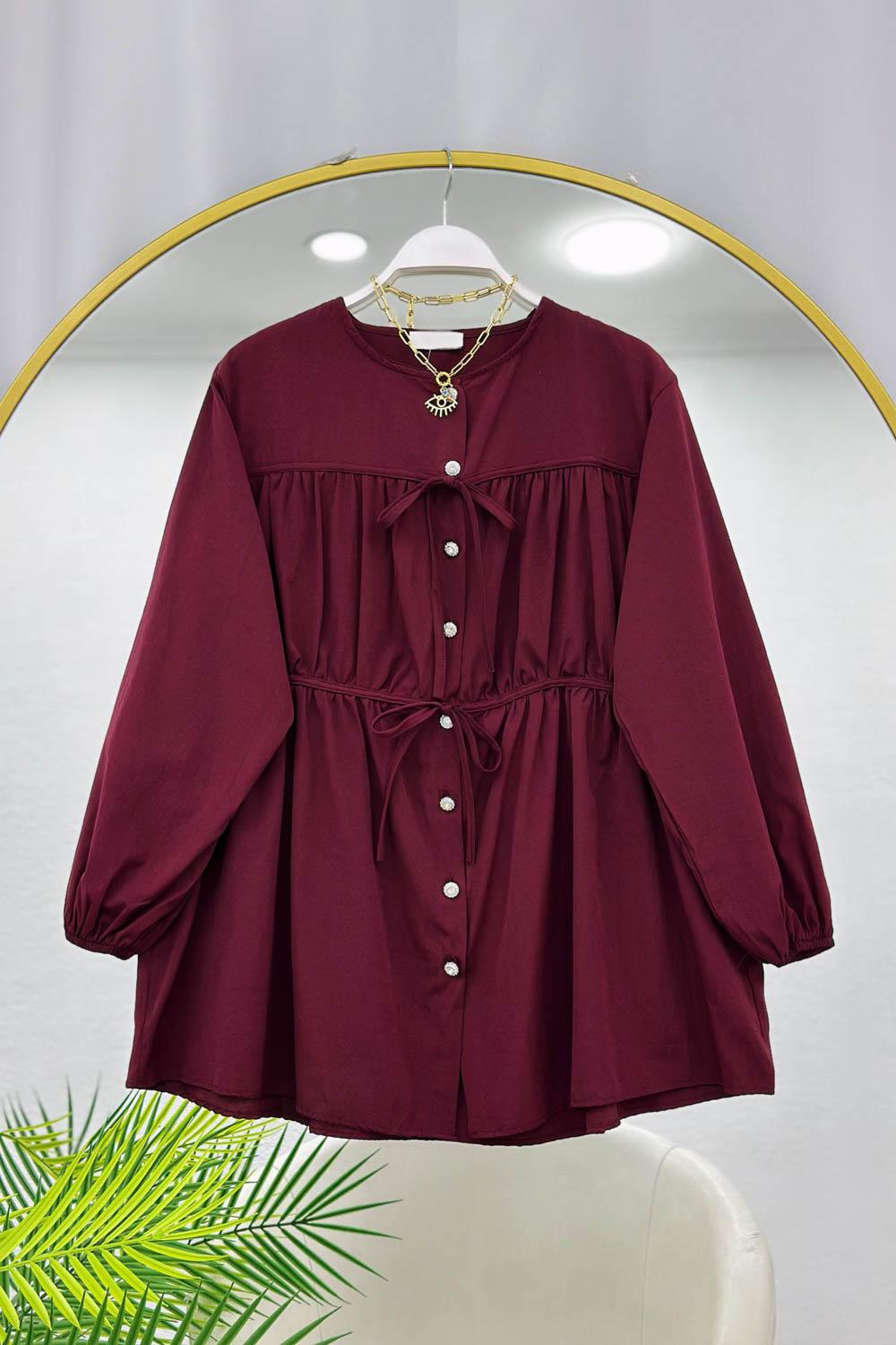 BÜZGÜLÜ BAĞCIKLI TUNİK GÖMLEK