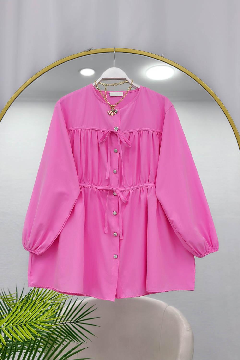 BÜZGÜLÜ BAĞCIKLI TUNİK GÖMLEK