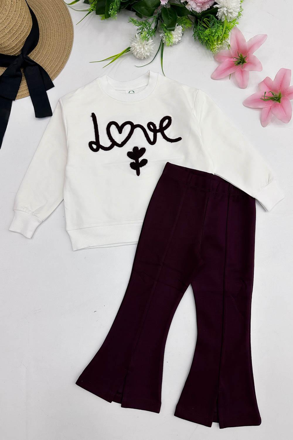 LOVE DESENLİ KIZ ÇOCUK TAKIM