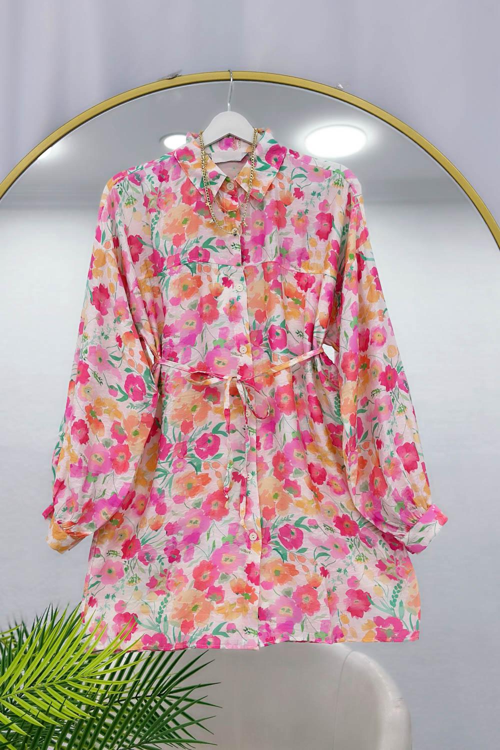 MANGO KUMAŞ KADIN TUNİK GÖMLEK