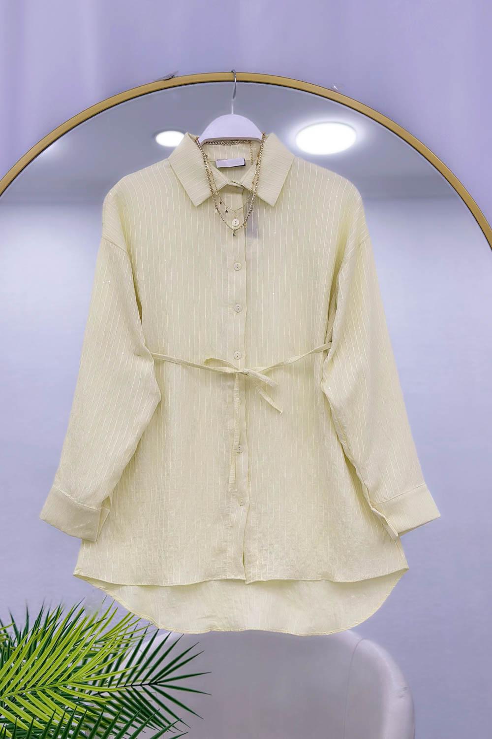 SEDEF PULLU KADIN GÖMLEK