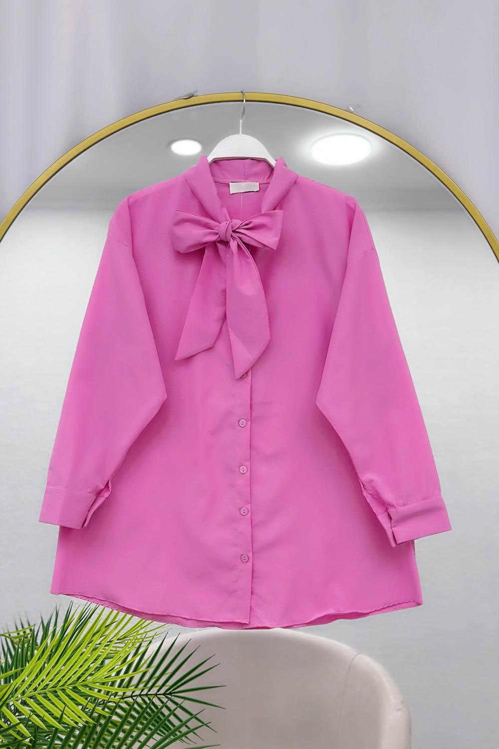 BOYUNDAN BAĞLAMALI KADIN GÖMLEK