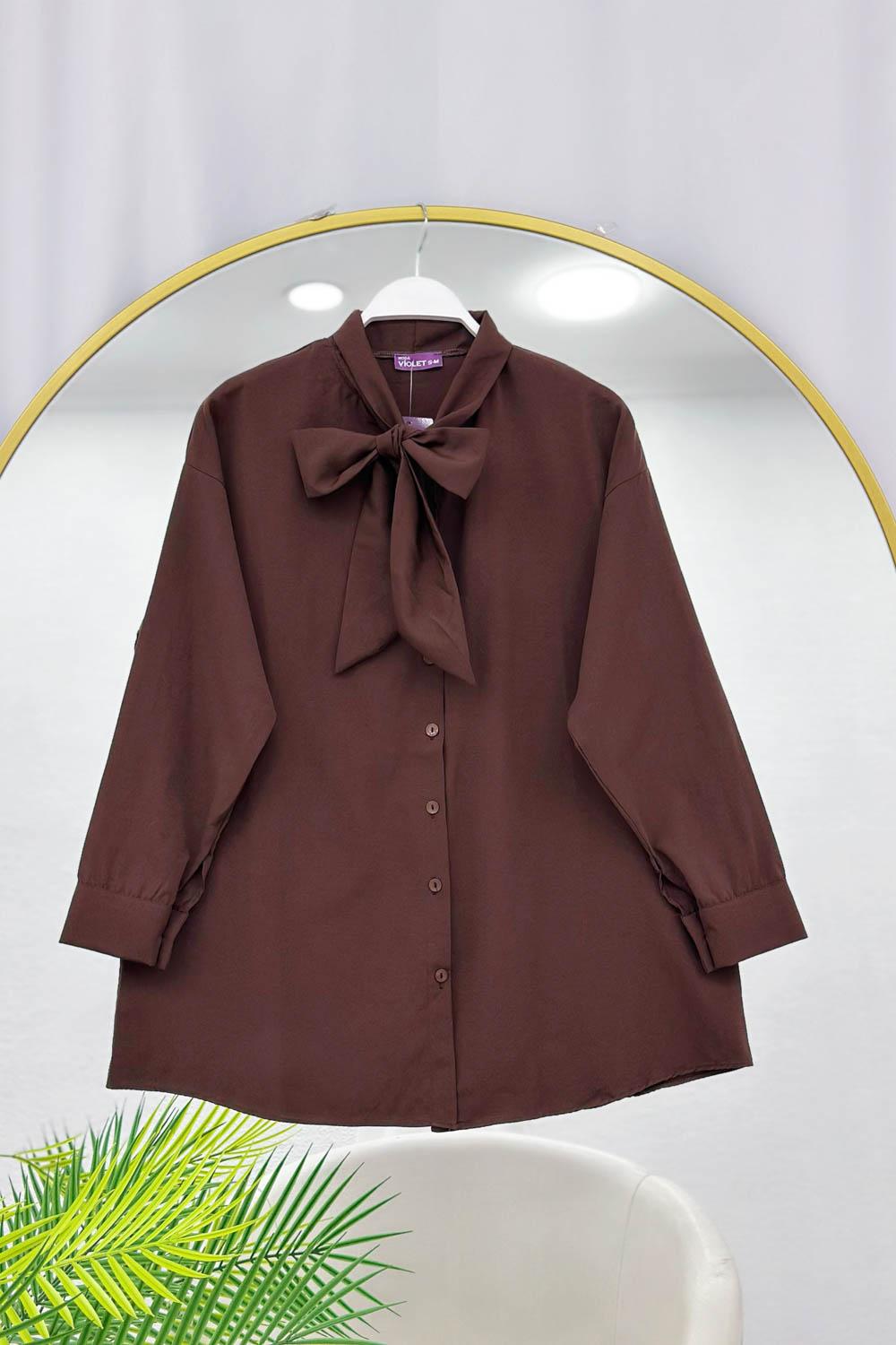 BOYUNDAN BAĞLAMALI KADIN GÖMLEK