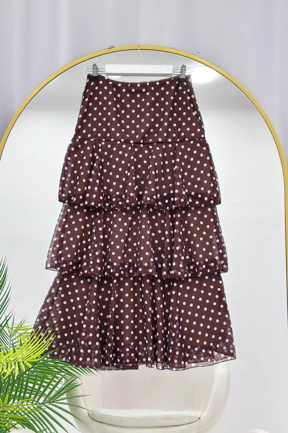 KAT KAT PUANTİYELİ KADIN ETEK