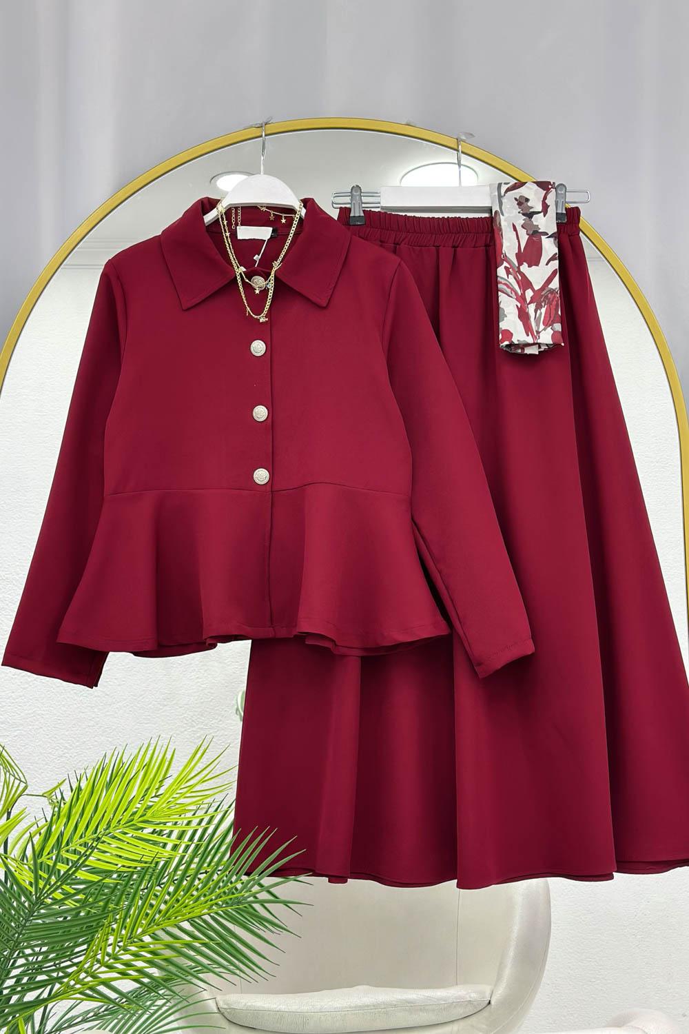 ALTI FIRFIRLI ETEKLİ KADIN TAKIM