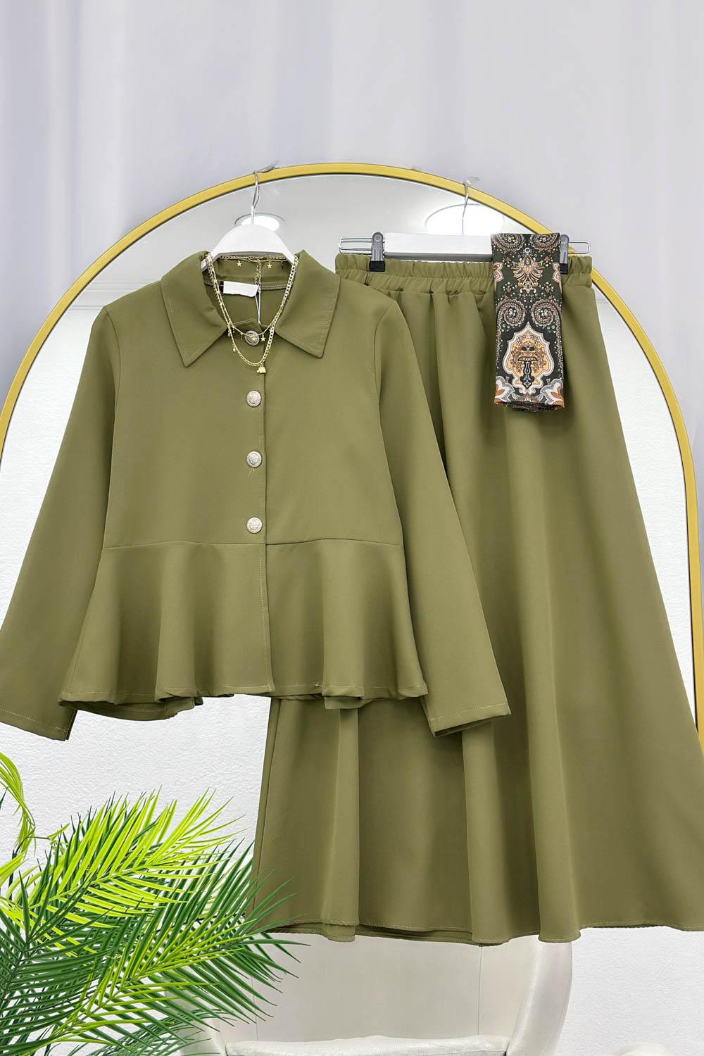 ALTI FIRFIRLI ETEKLİ KADIN TAKIM