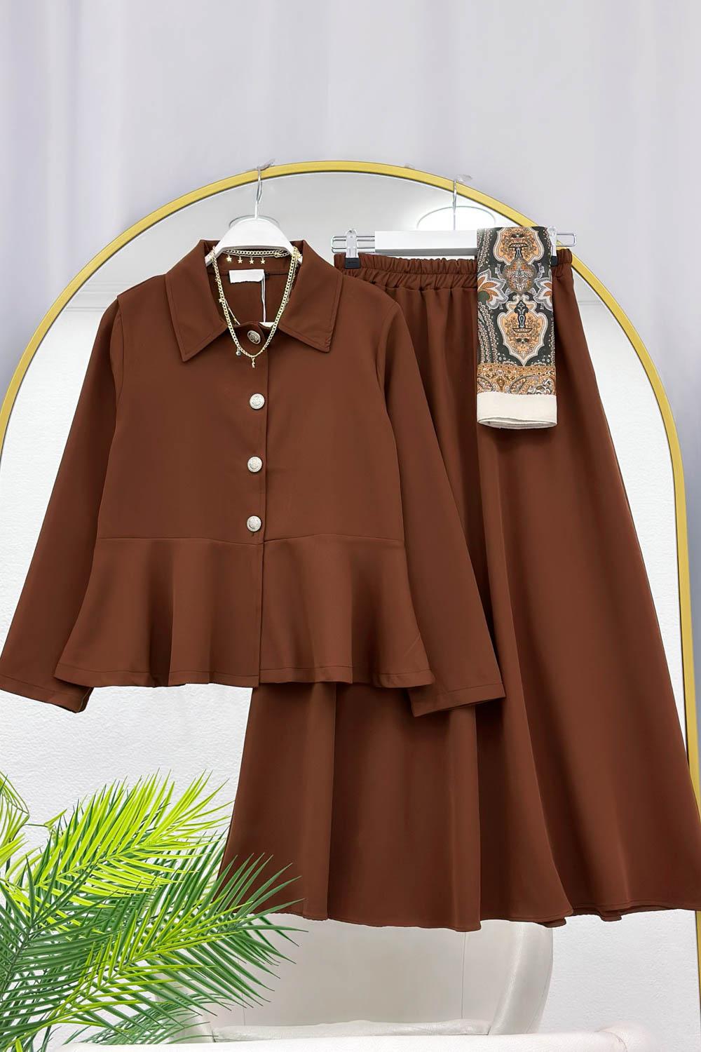 ALTI FIRFIRLI ETEKLİ KADIN TAKIM