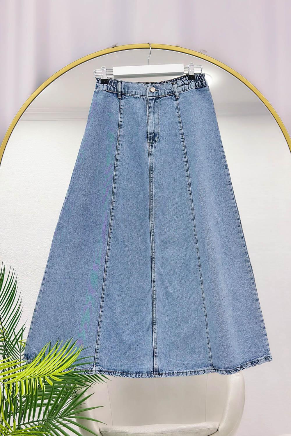 FERMUARLI KADIN KOT ETEK