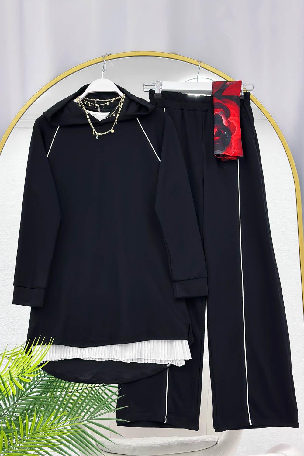 BİYELİ KAPŞONLU EŞOFMAN TAKIMI