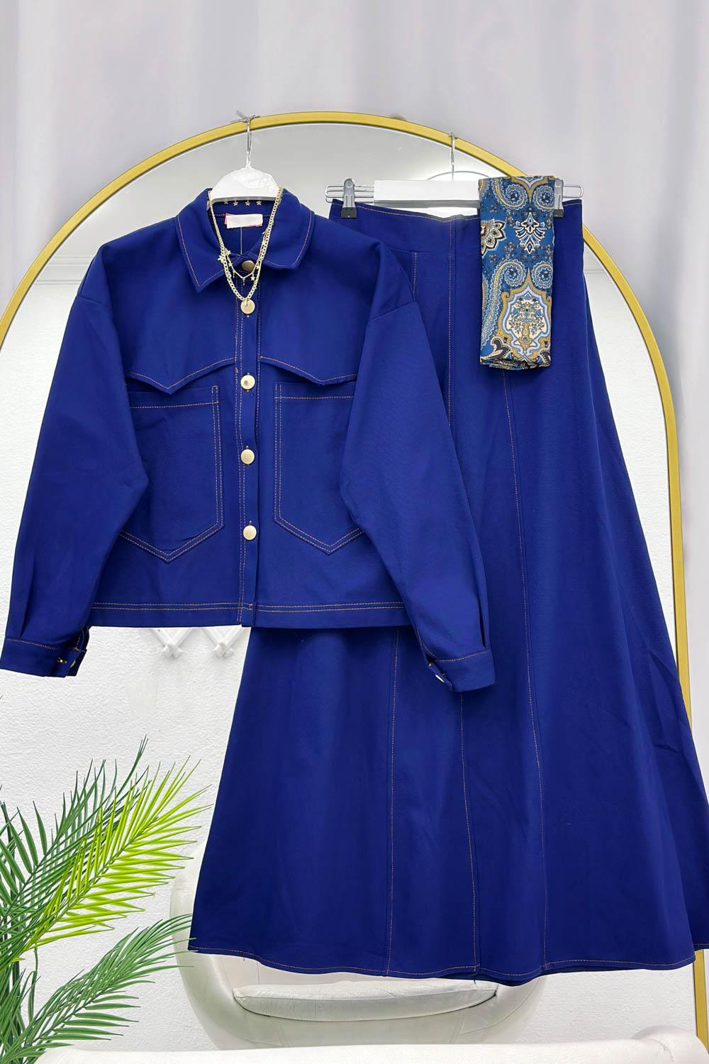 MARTI DETAYLI ETEKLİ KOT TAKIM