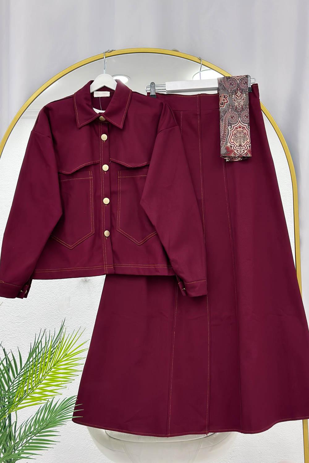 MARTI DETAYLI ETEKLİ KOT TAKIM