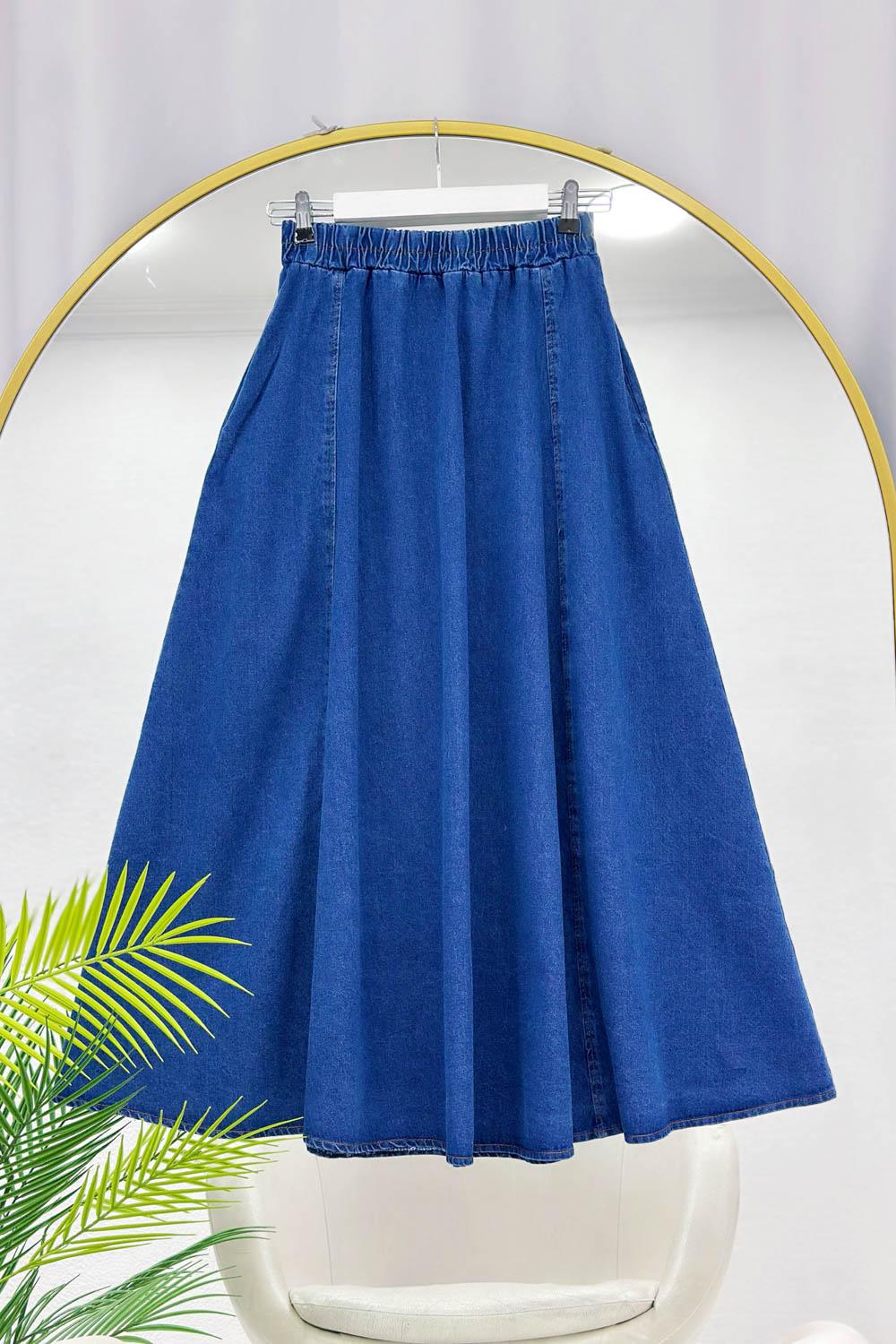 CEPLİ ETEK KADIN KOT