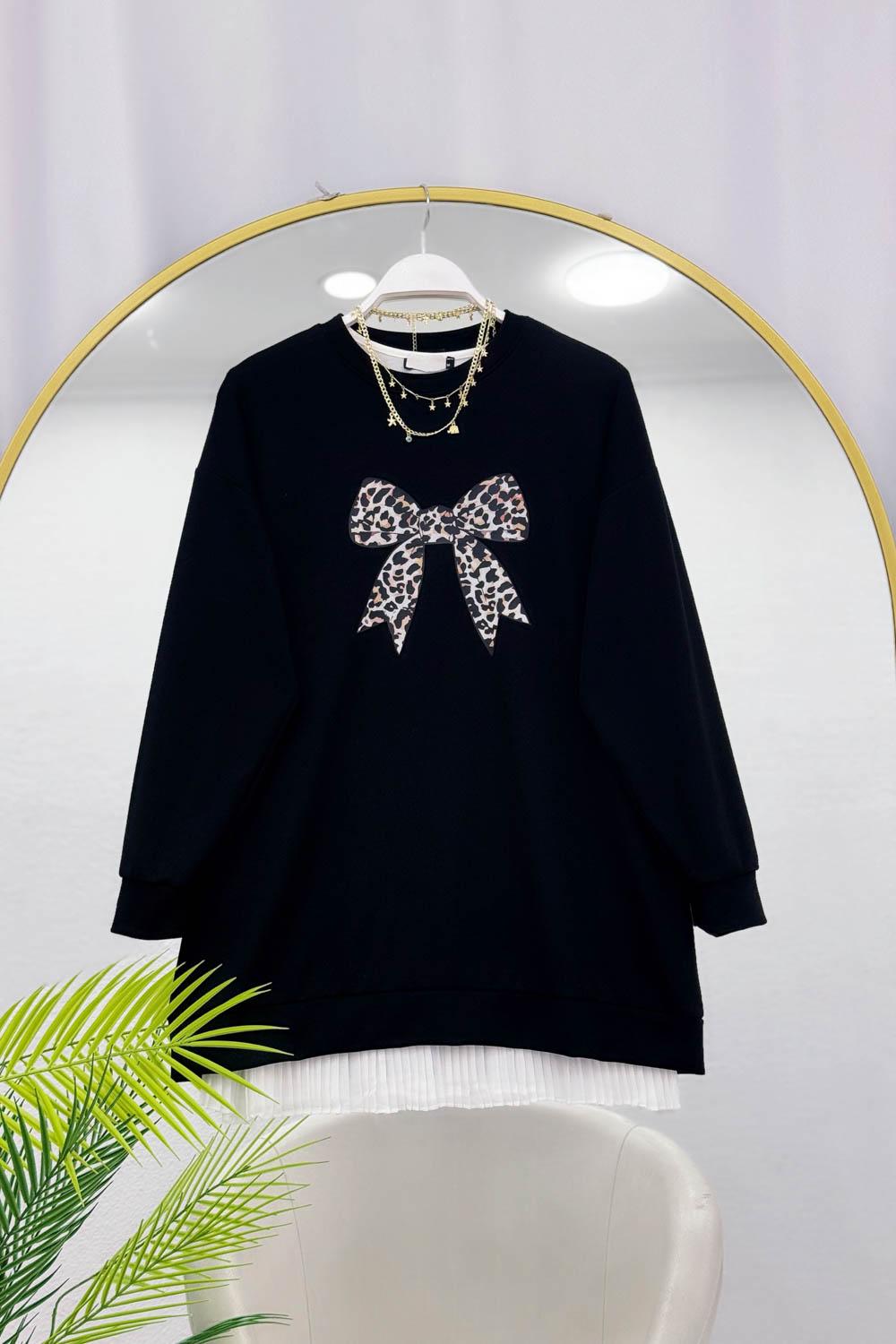 LEOPAR FİYONK DETAYLI KADIN TUNİK