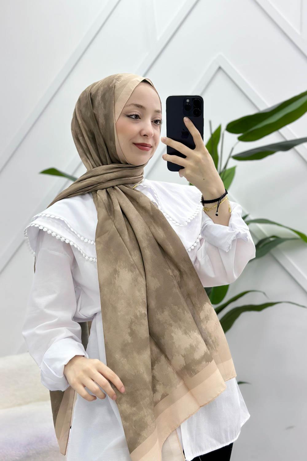 BULUT DESENLİ PAMUK ŞAL