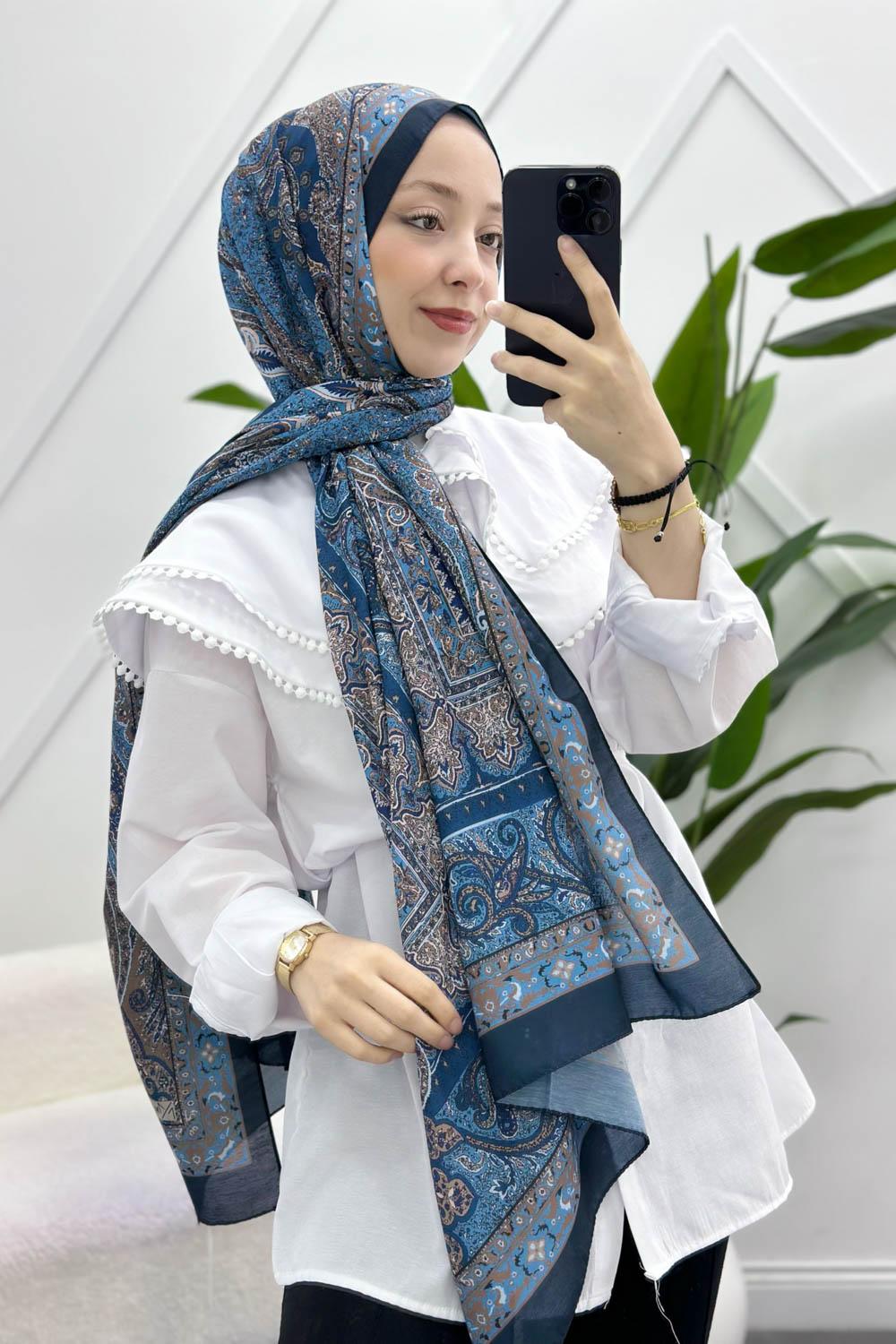 MİNİ DESENLİ PAMUK ŞAL