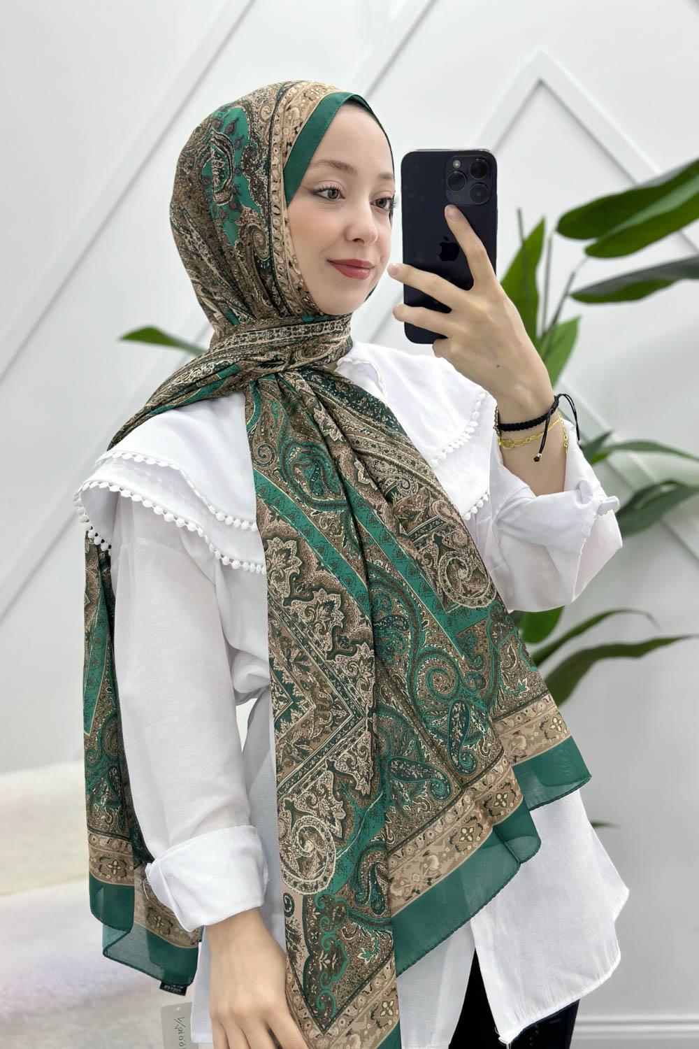 MİNİ DESENLİ PAMUK ŞAL