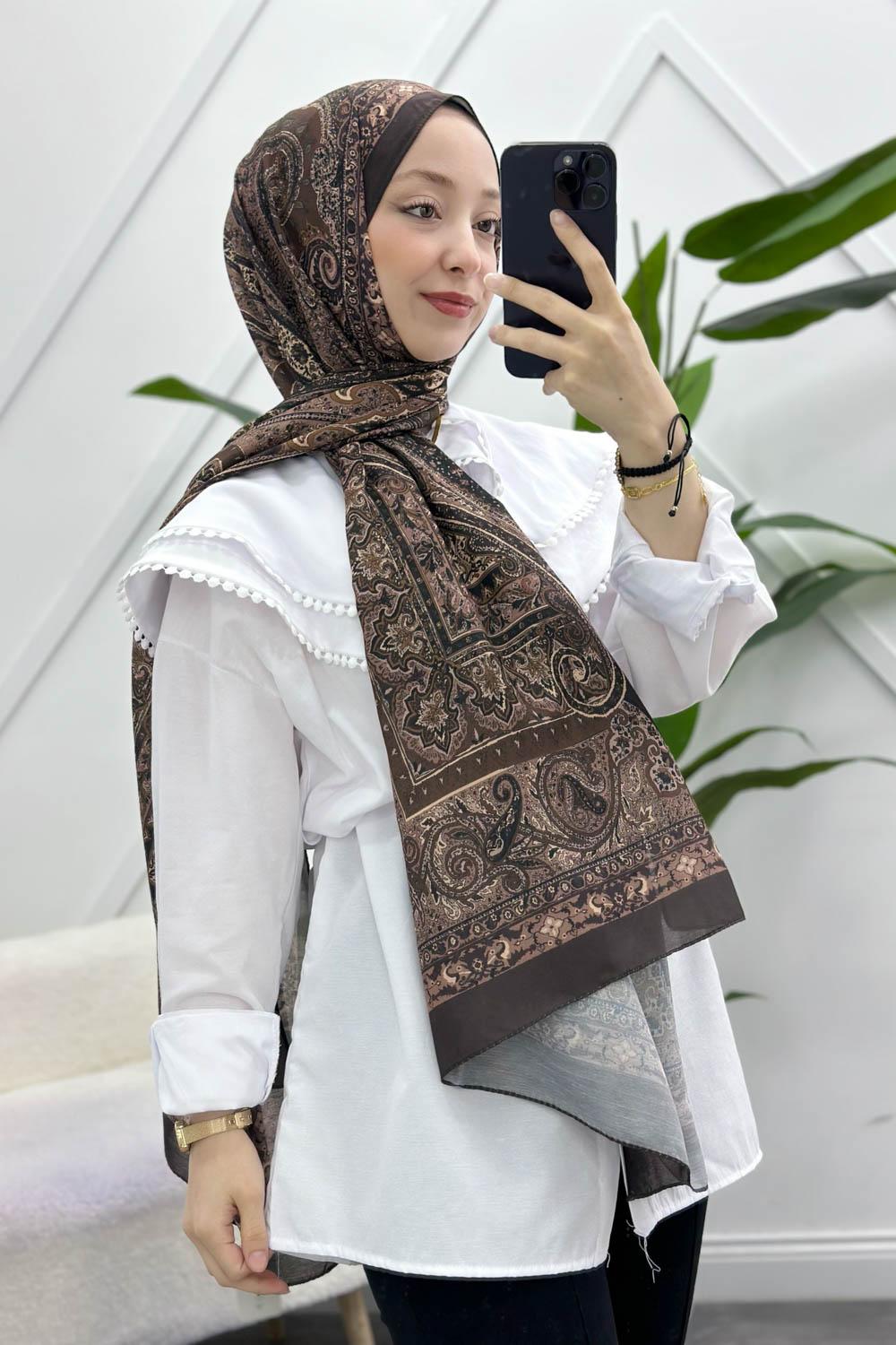 MİNİ DESENLİ PAMUK ŞAL