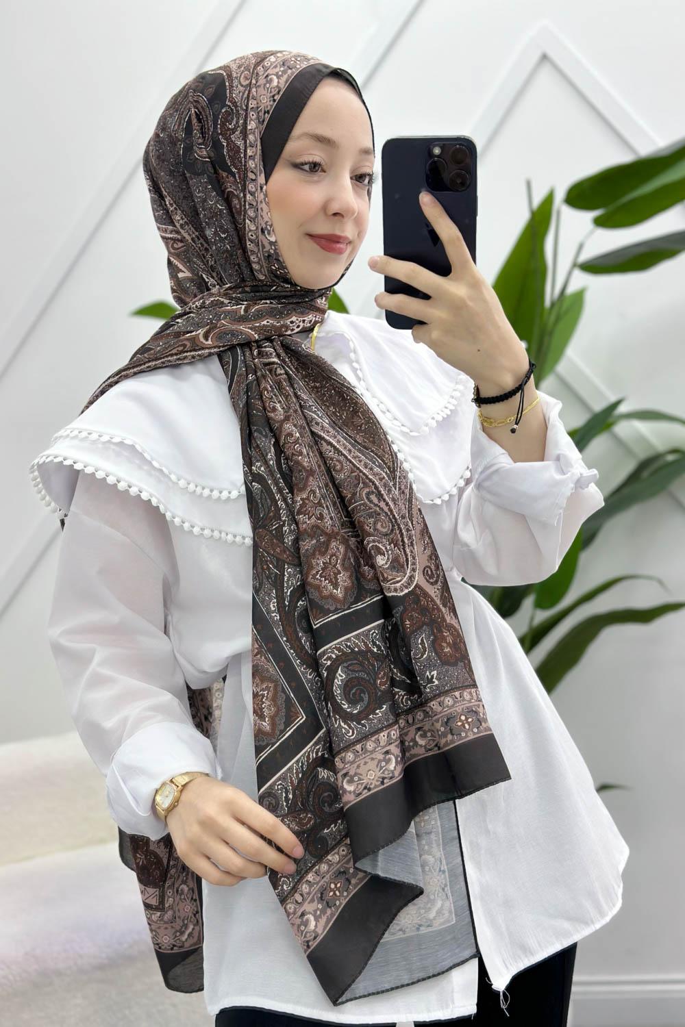 MİNİ DESENLİ PAMUK ŞAL