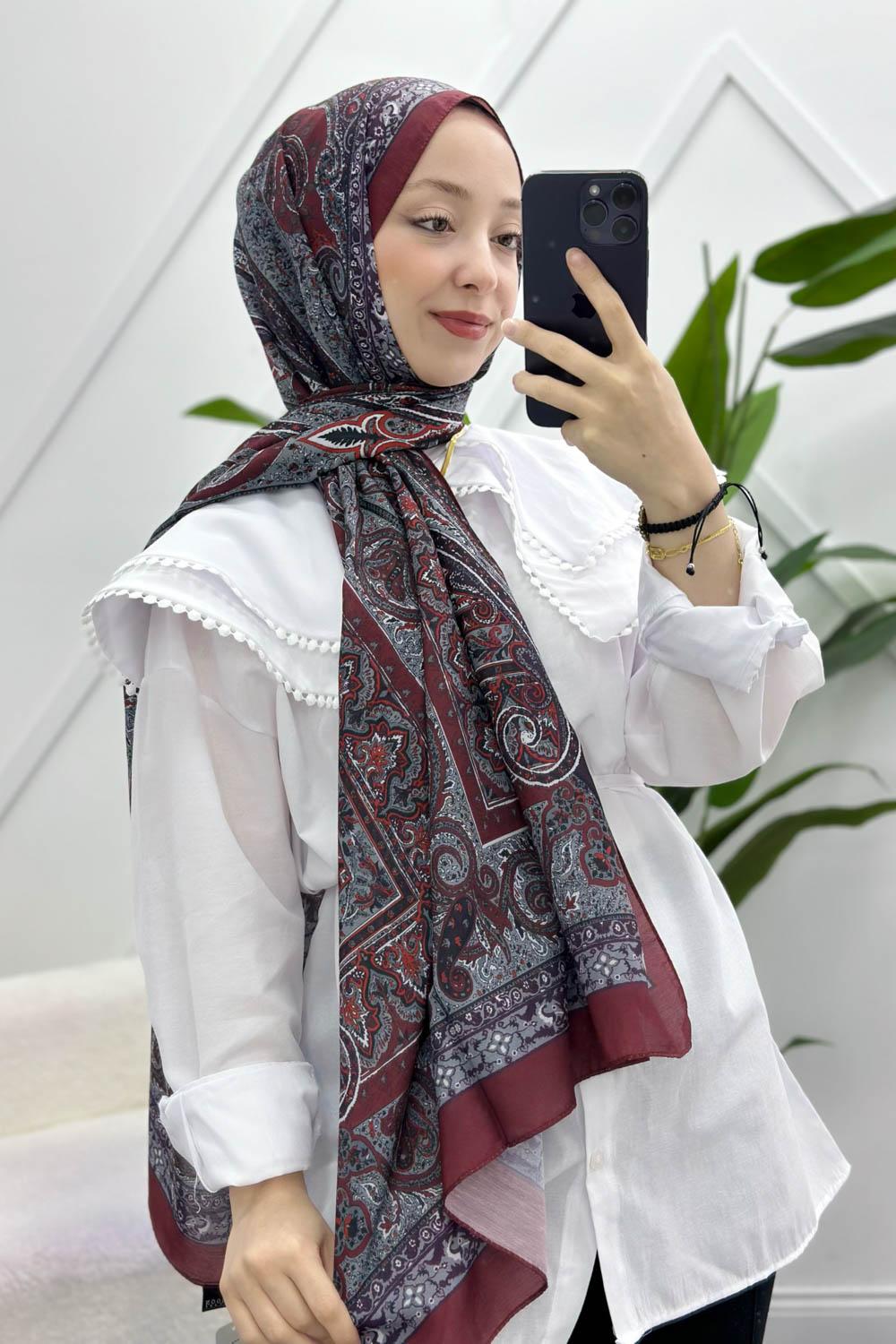 MİNİ DESENLİ PAMUK ŞAL