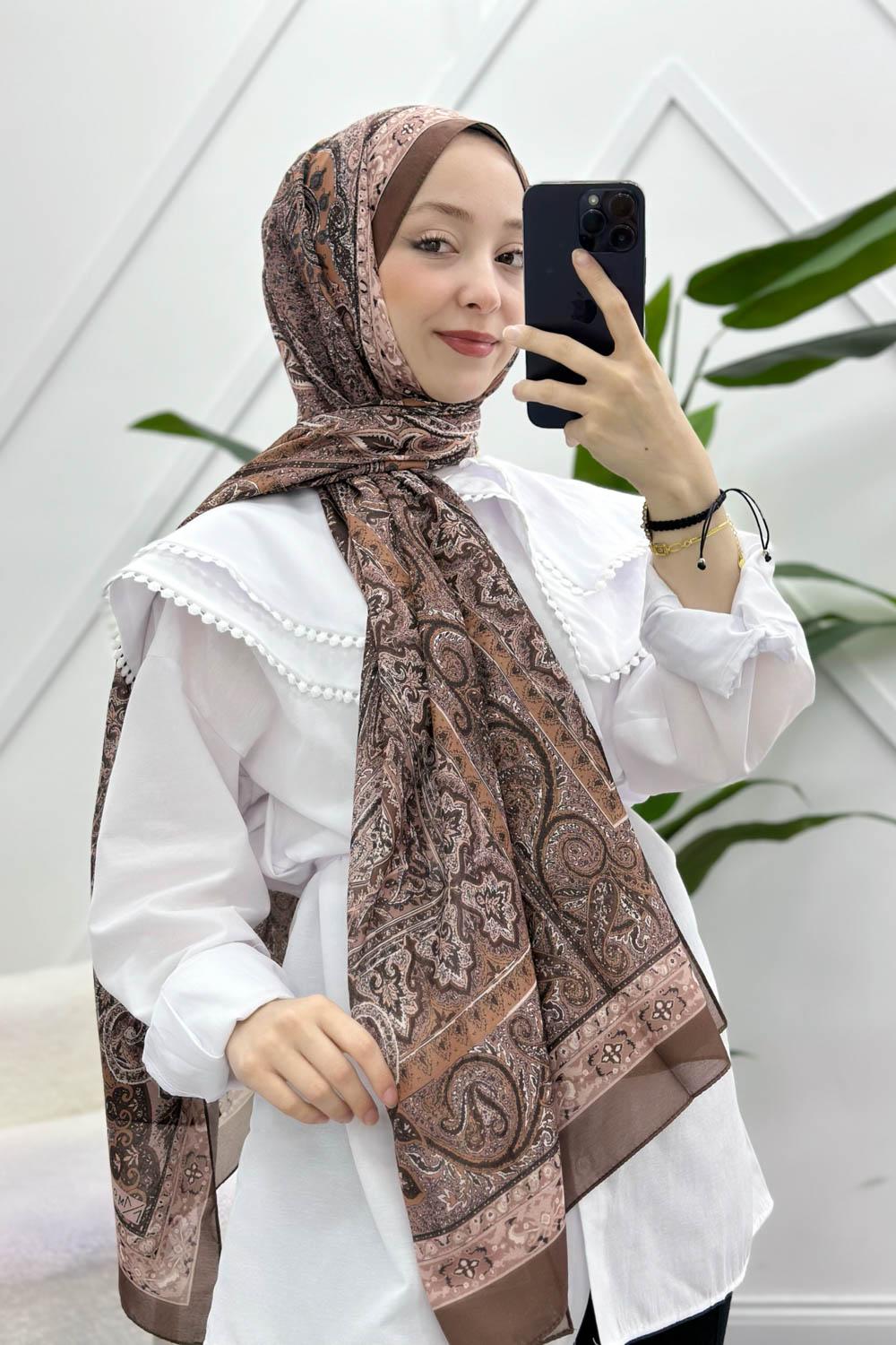 MİNİ DESENLİ PAMUK ŞAL