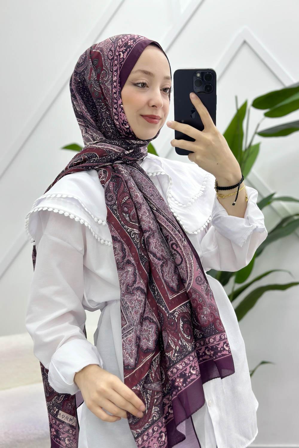 MİNİ DESENLİ PAMUK ŞAL