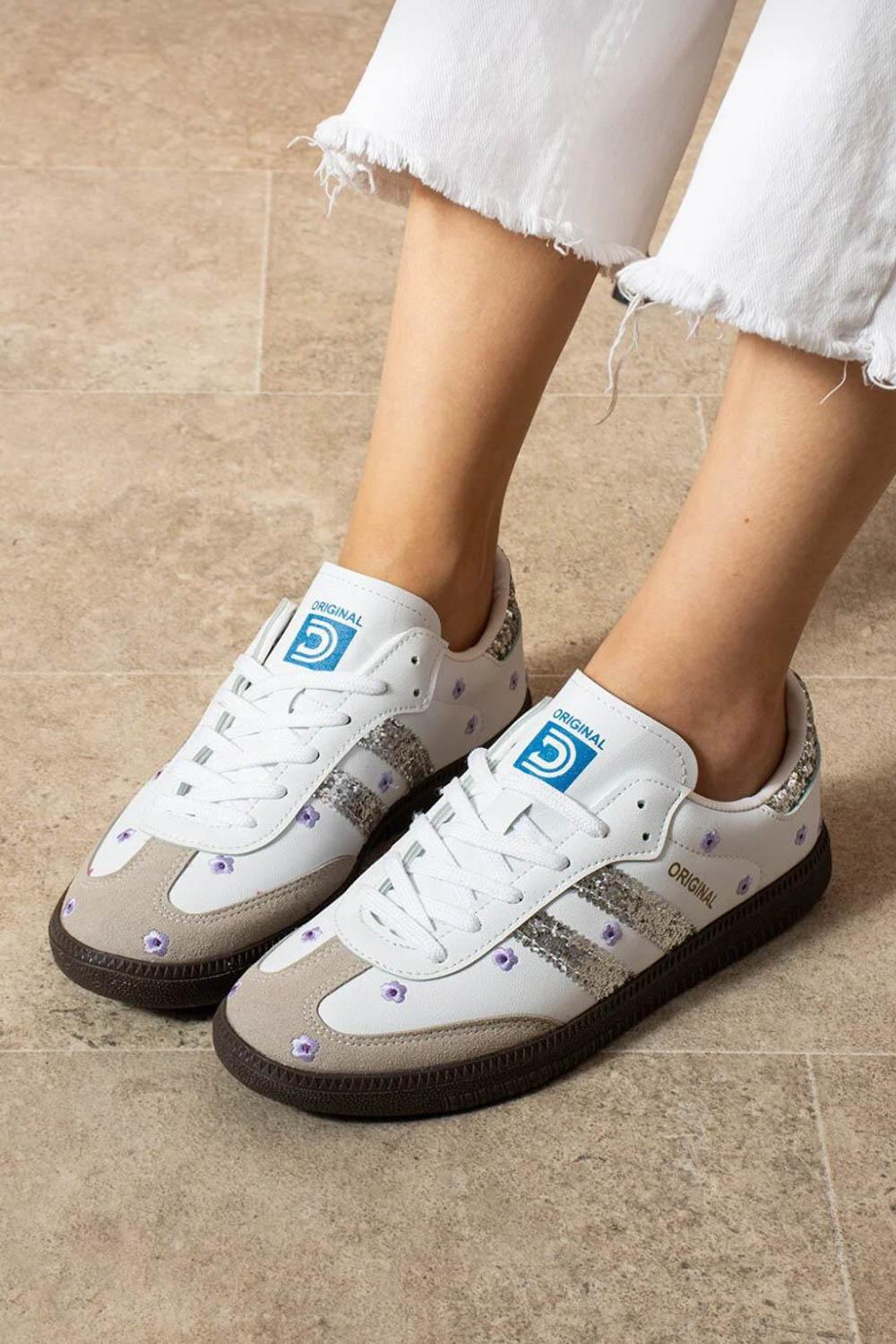 ÇİÇEK DETAY  KADIN BAĞCIKLI SNEAKER