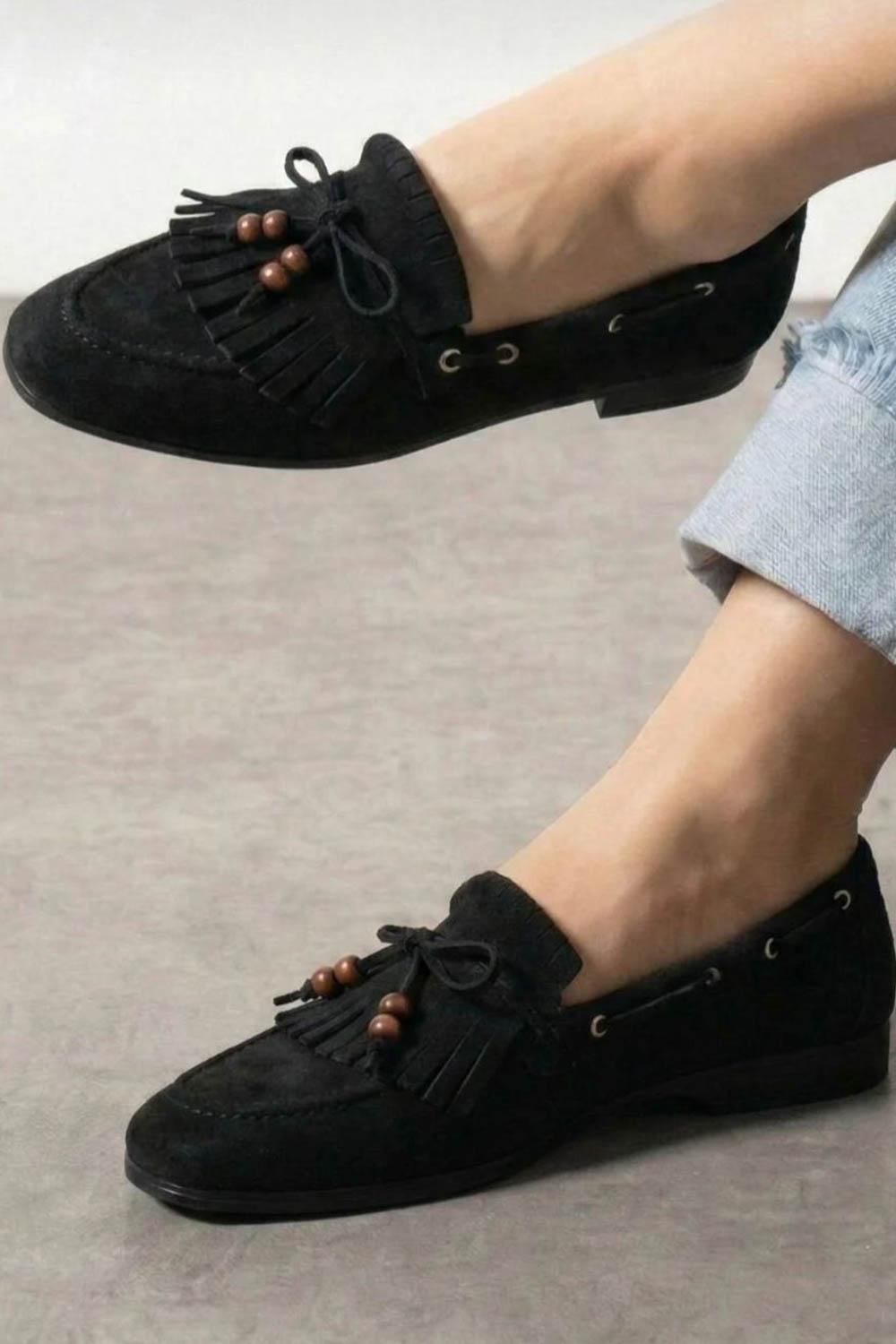 PÜSKÜL DETAYLI LOAFER  KADIN AYAKKABI