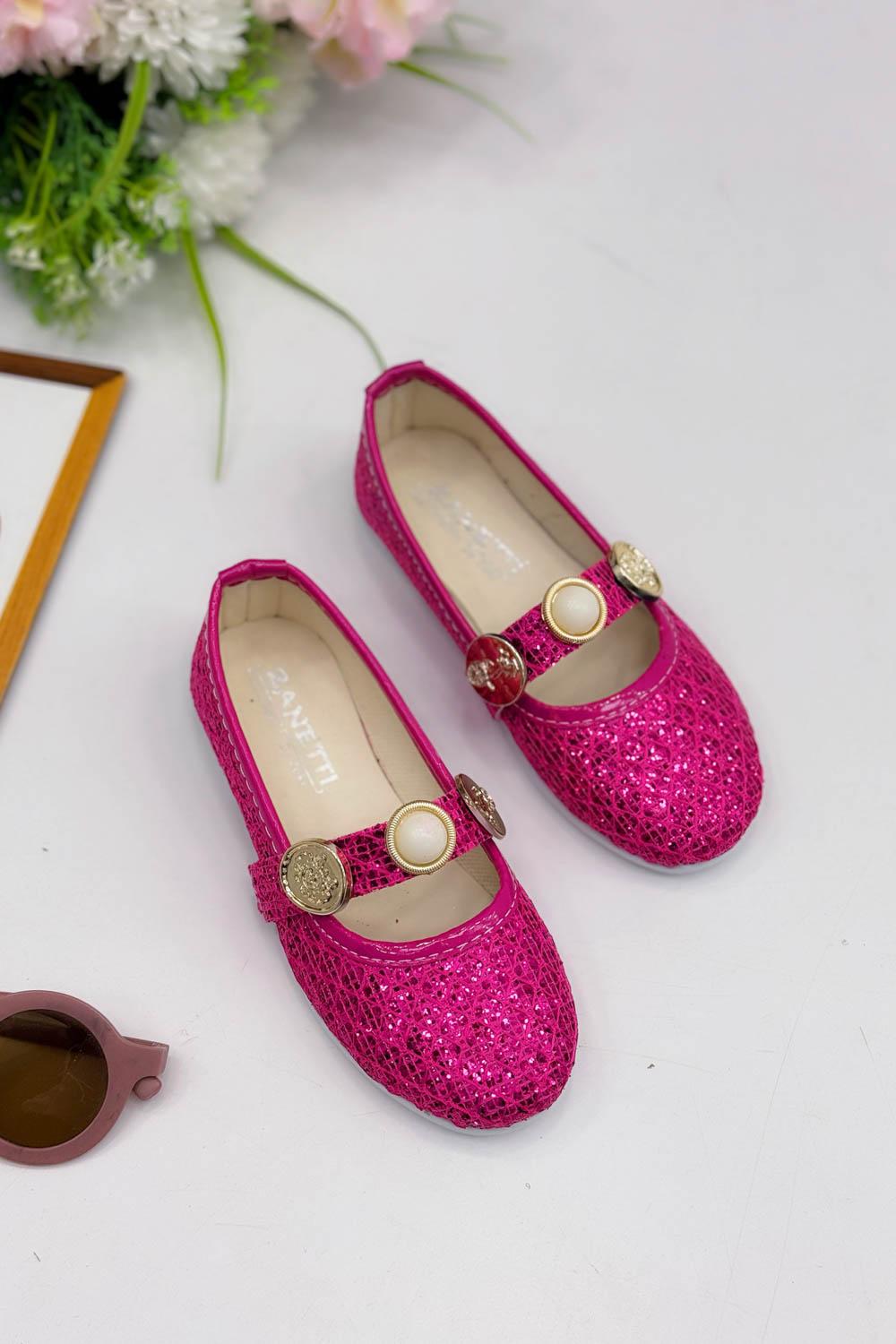 SİMLİ TAŞLI KIZ ÇOCUK BABET AYAKKABI