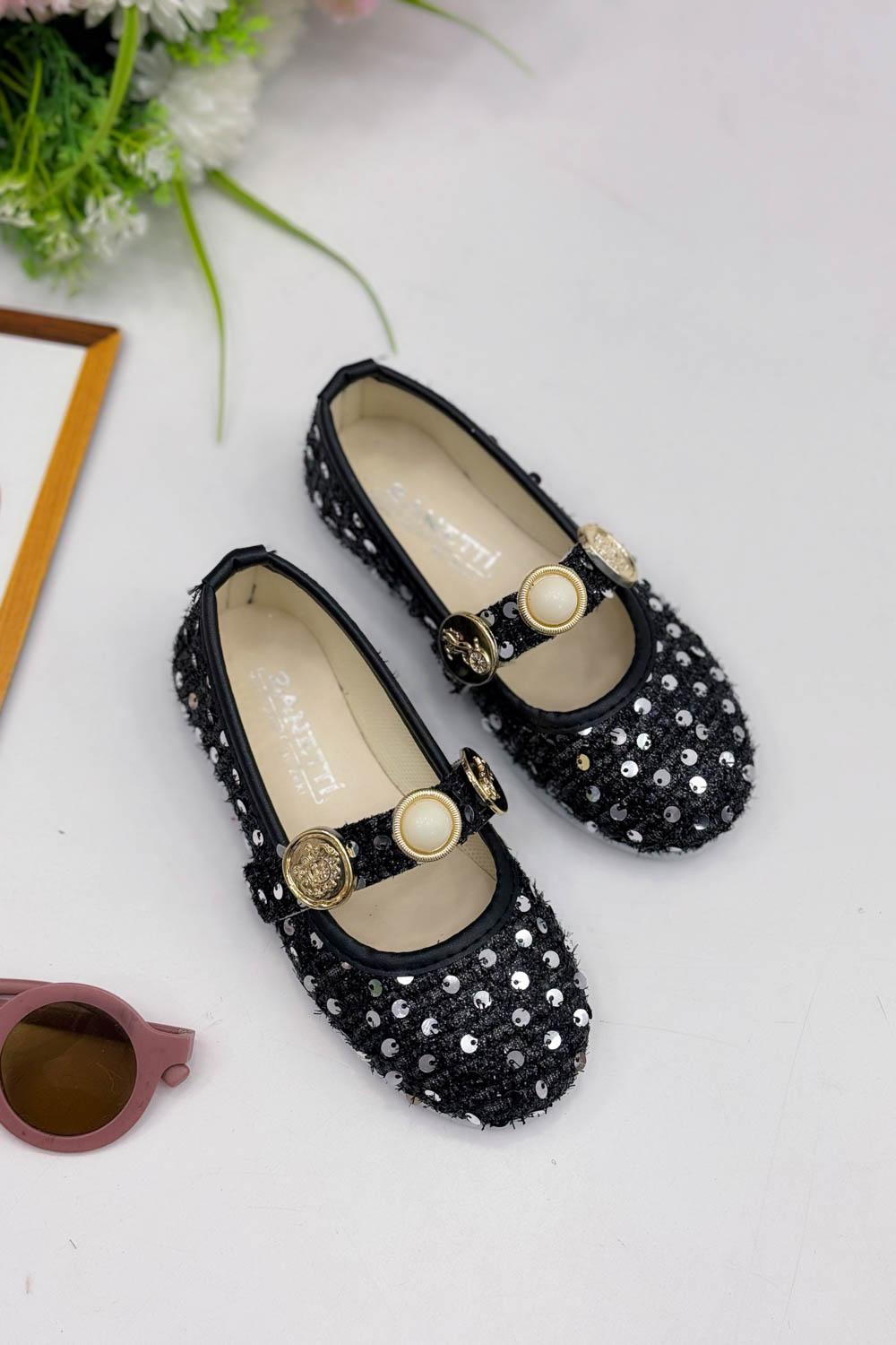 SİMLİ TAŞLI KIZ ÇOCUK BABET AYAKKABI