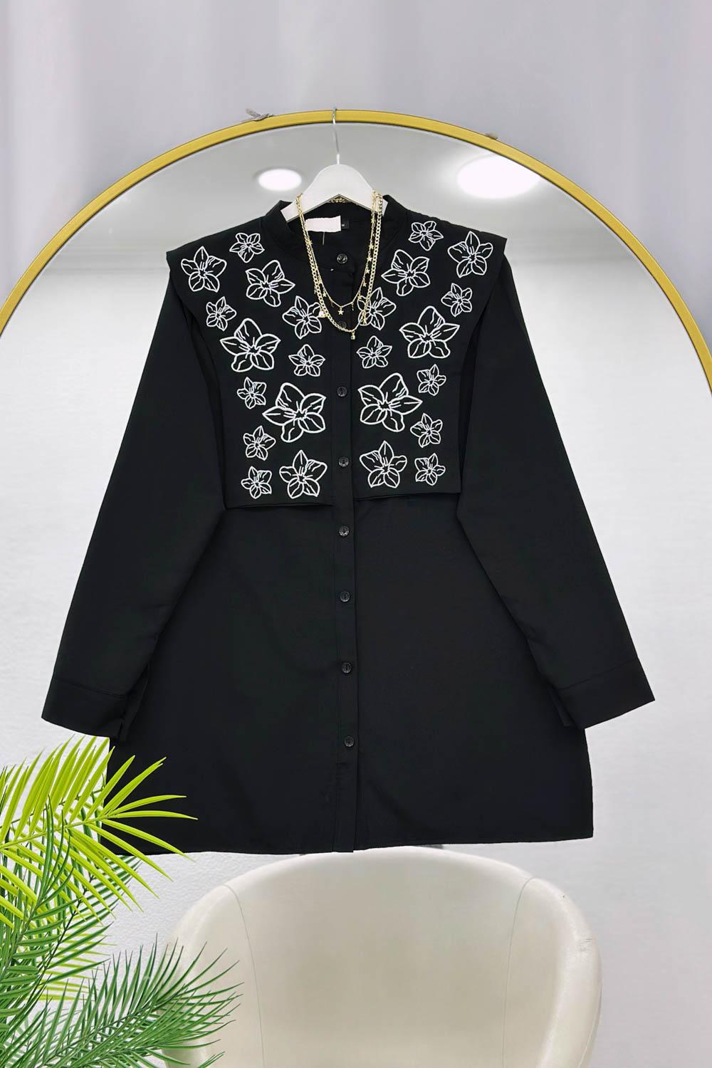 NERGİZ NAKIŞLI YAKALI GÖMLEK