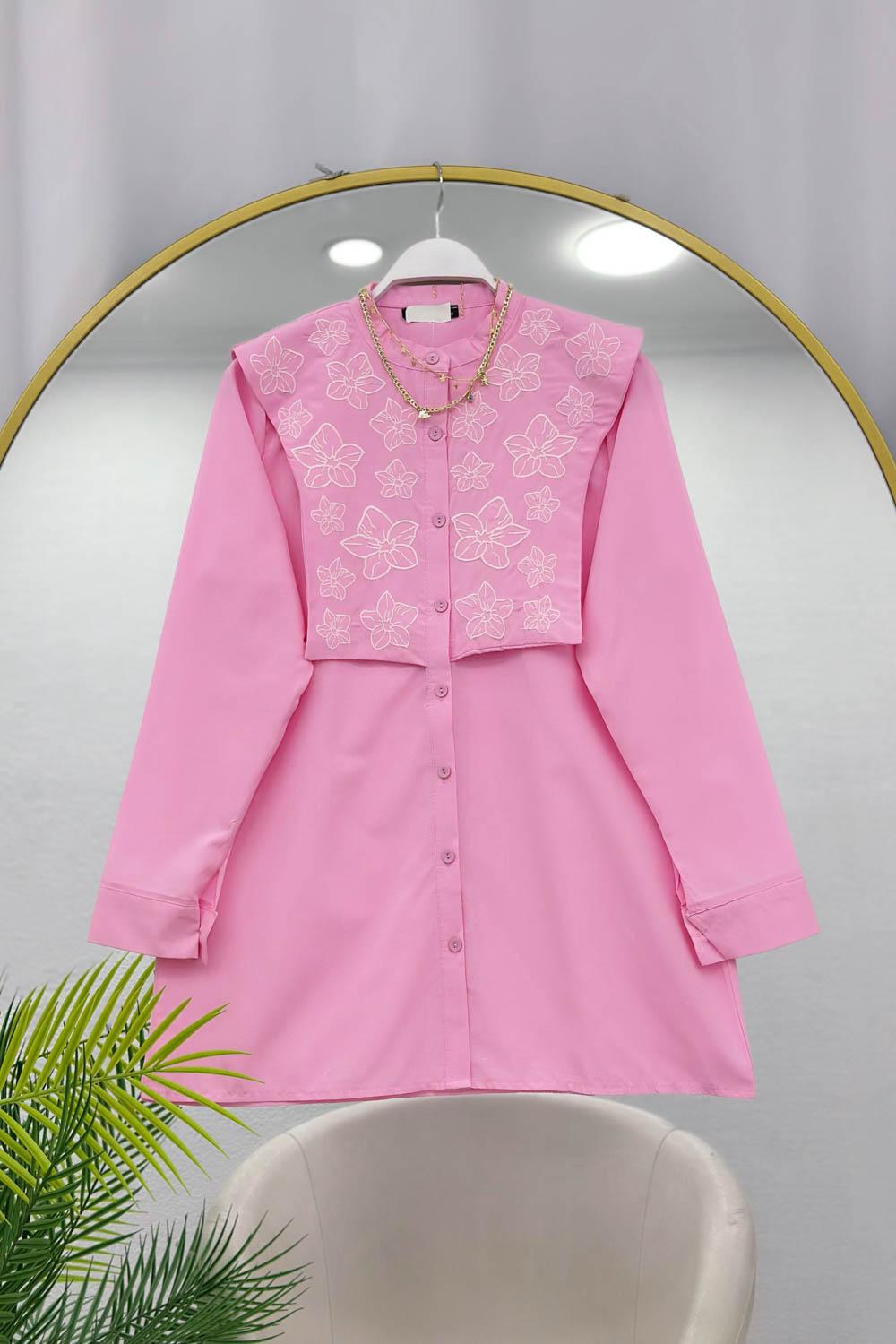 NERGİZ NAKIŞLI YAKALI GÖMLEK