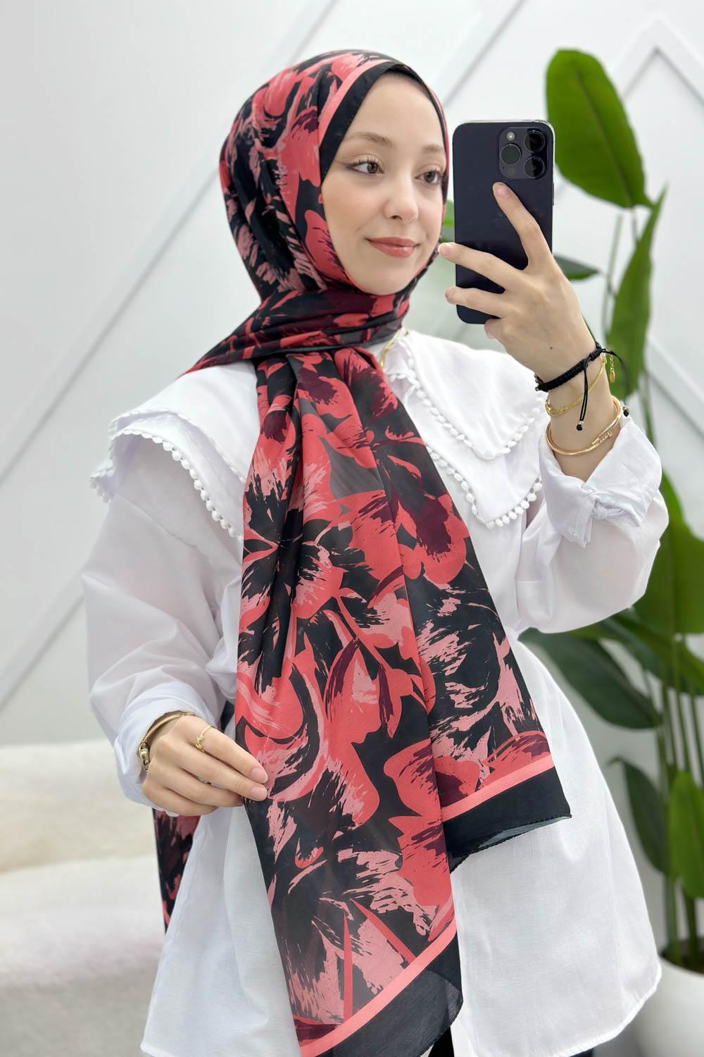 KARANFİL DESEN PAMUK ŞAL