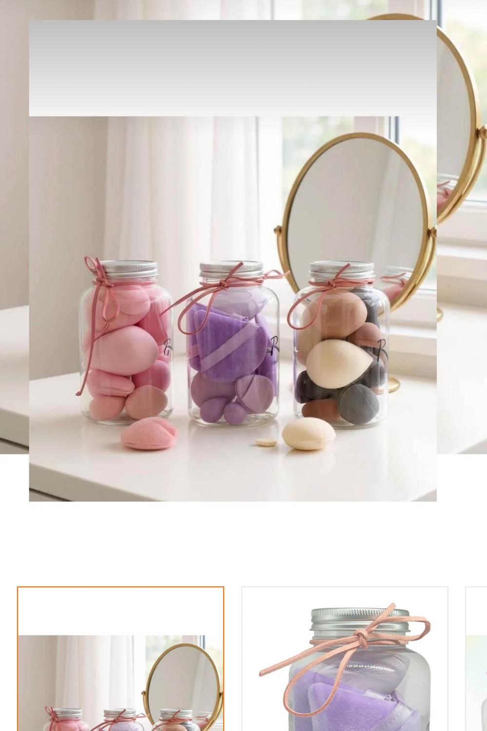 KAVANOZ KUTULU  KARIŞIK RENKLİ MAKYAJ SÜNGER SETİ