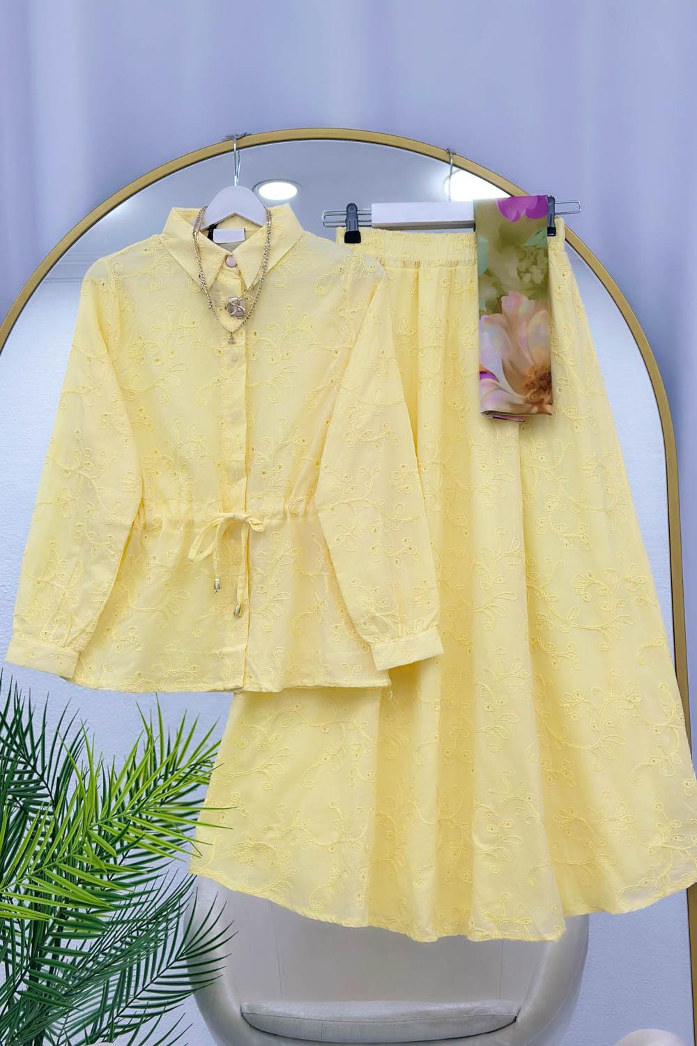 PRENSES BRODE FULL ASTARLI ETEKLİ KADIN TAKIM