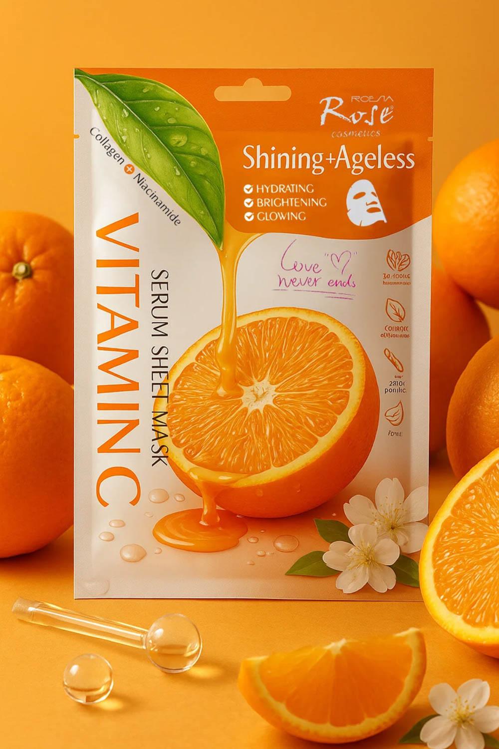 ROSE SALYANGOZ ÖZLÜ TEKLİ YÜZ MASKESİ