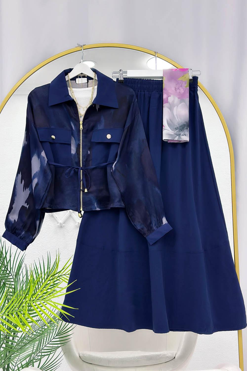 FLOŞ SATEN PREMİUM ETEKLİ TAKIM