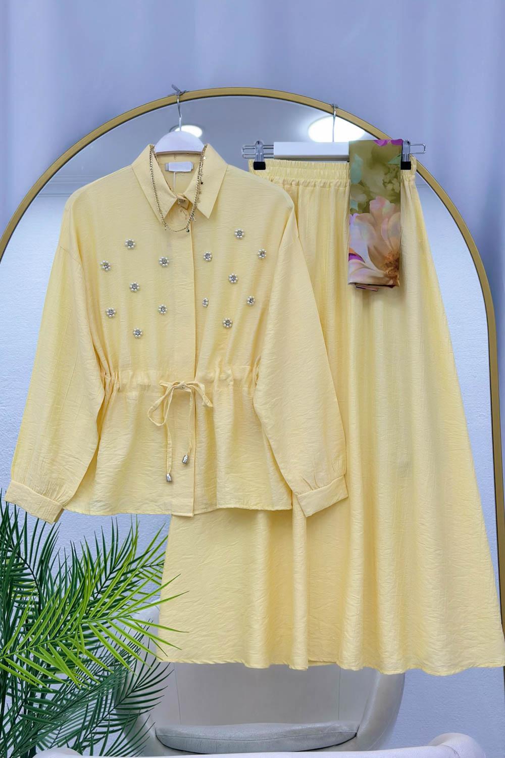 MELOŞ BELDEN BÜZGÜLÜ ETEKLİ TAKIM 