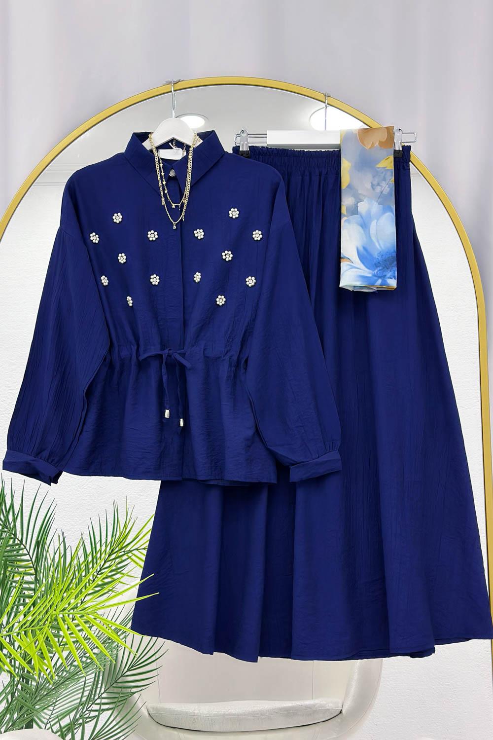 MELOŞ BELDEN BÜZGÜLÜ ETEKLİ TAKIM