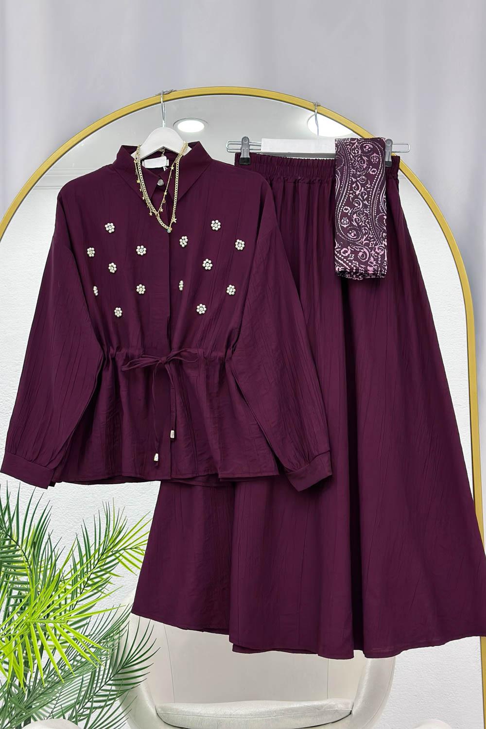 MELOŞ BELDEN BÜZGÜLÜ ETEKLİ TAKIM