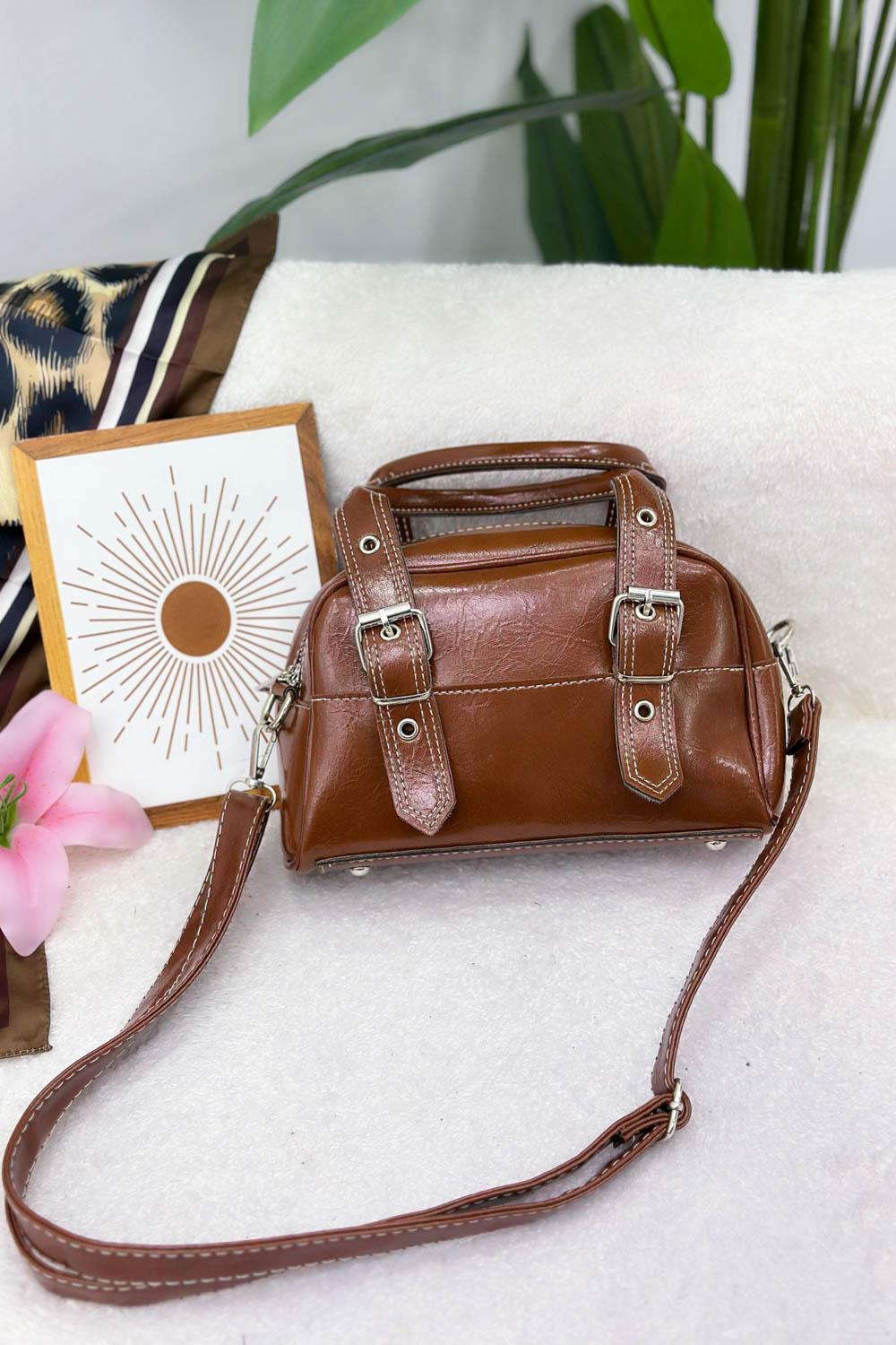 ÇİFT TOKALI MİDİ BOY KADIN ÇANTASI