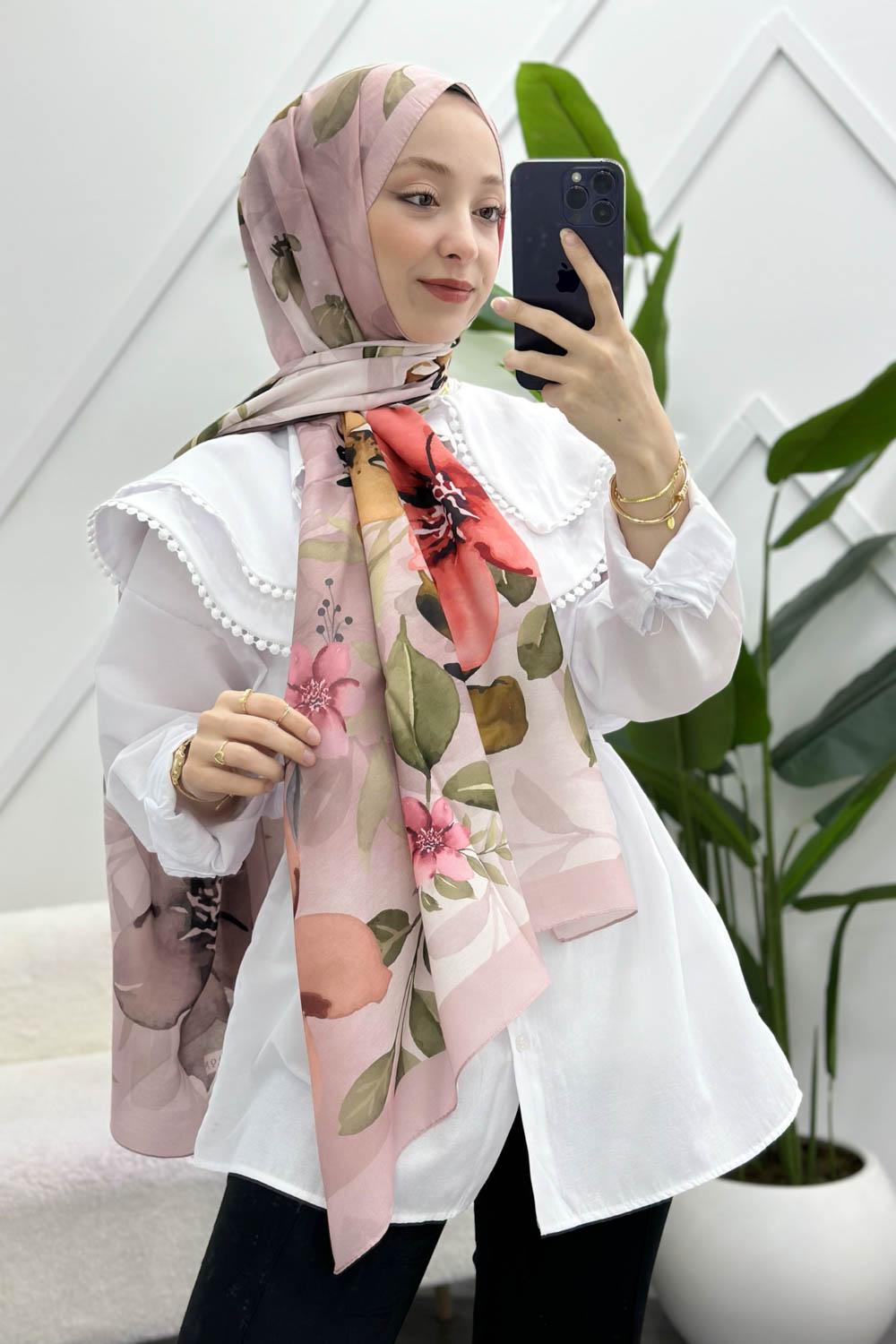 İLKBAHAR DESENLİ PAMUK ŞAL