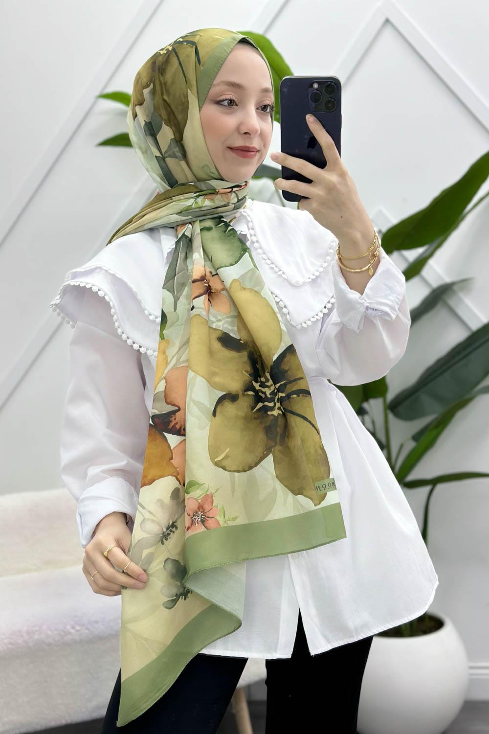 İLKBAHAR DESENLİ PAMUK ŞAL