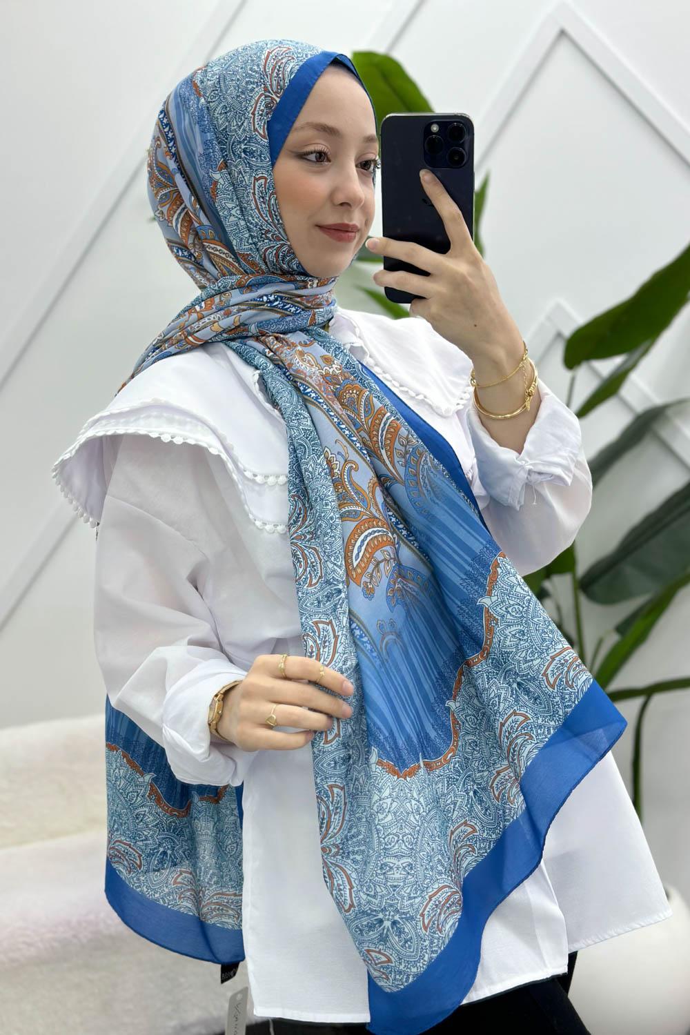 SARAY MOTİF DESENLİ PAMUK ŞAL