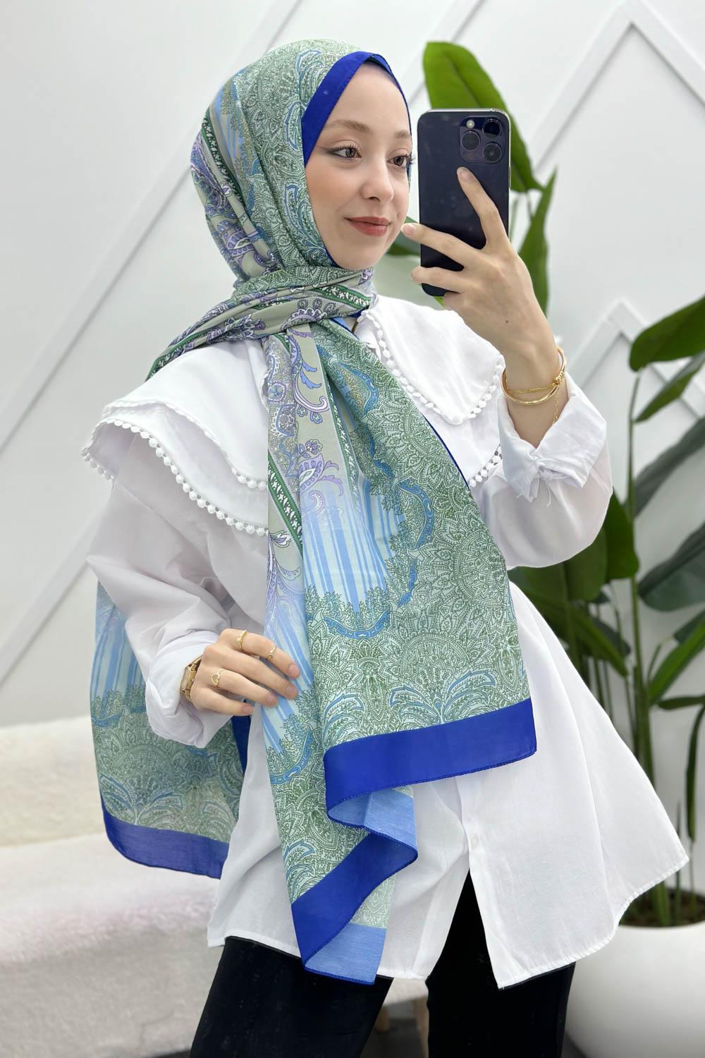 SARAY MOTİF DESENLİ PAMUK ŞAL