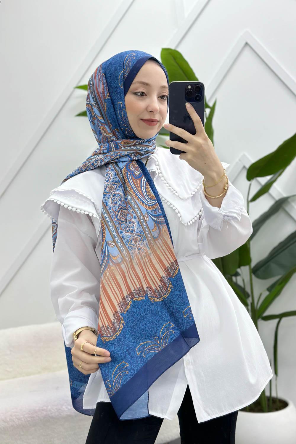 SARAY MOTİF DESENLİ PAMUK ŞAL